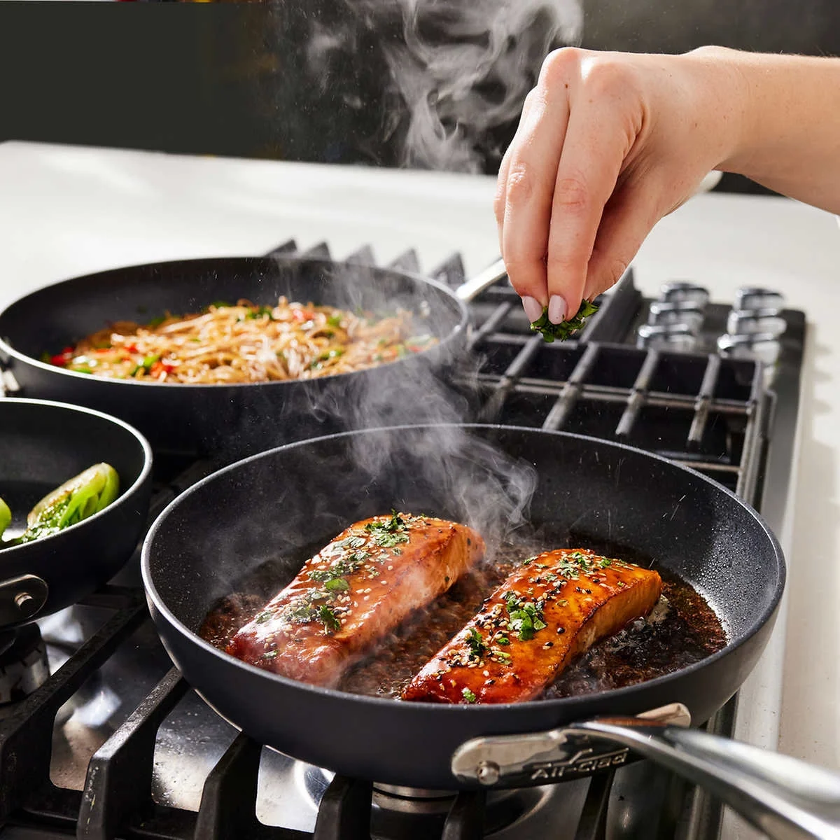 All-Clad Hard-Anodized Fry Pan 3 Piece Set