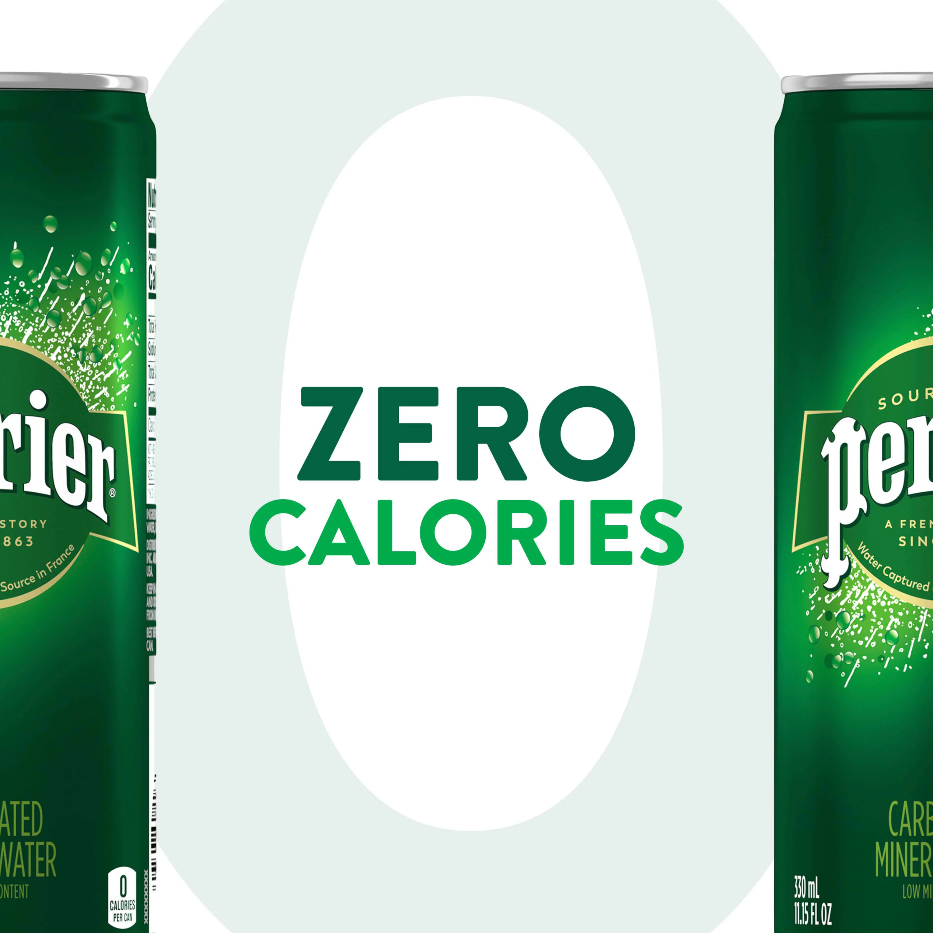 Perrier Carbonated Mineral Water, 253.5 fl oz, 30 Pack Cans