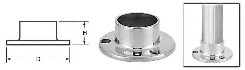CRL HR20YPS Polished Stainless Full Flange for 2