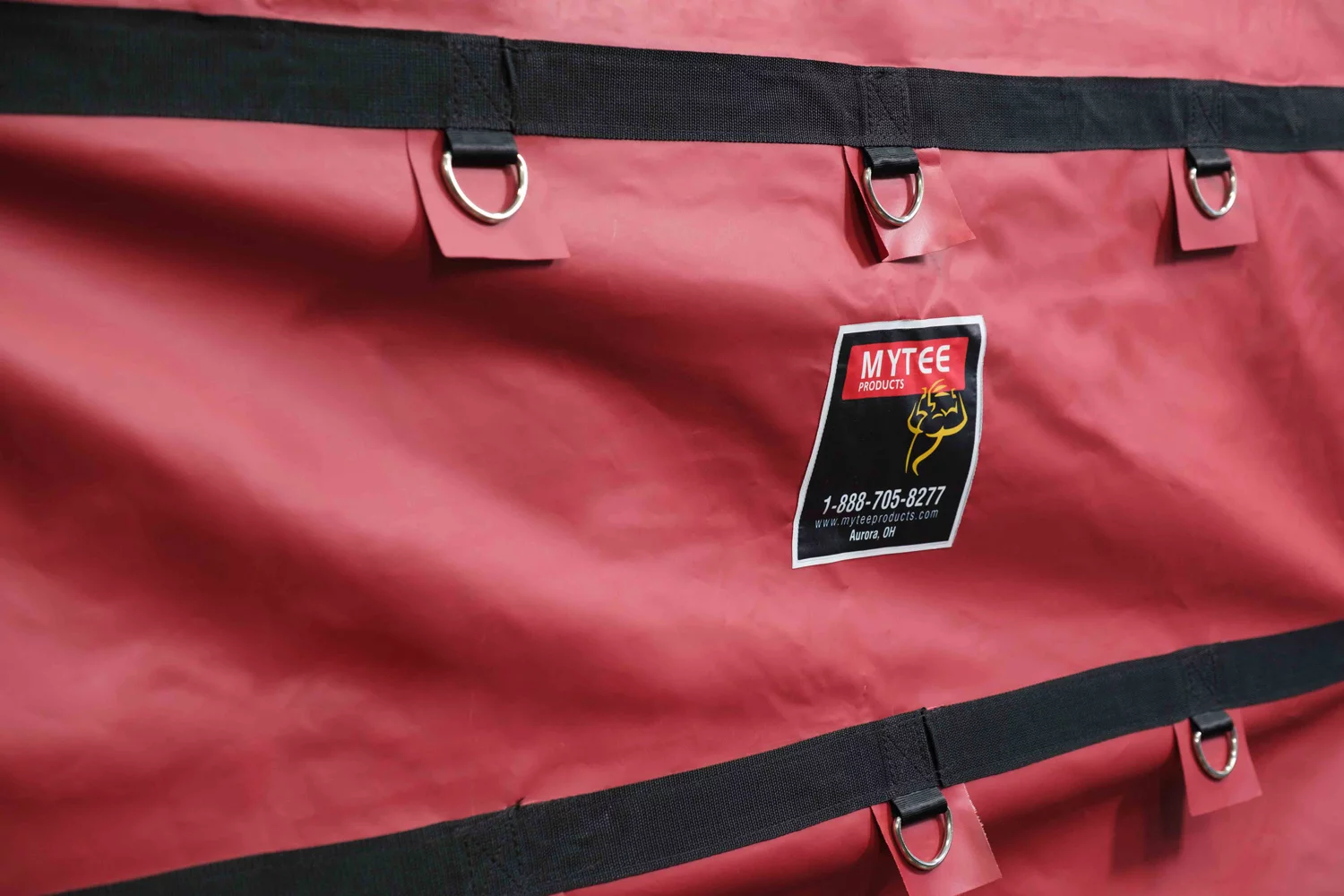 Fitted Coil Tarps RED for Steel Coils 7x7x7