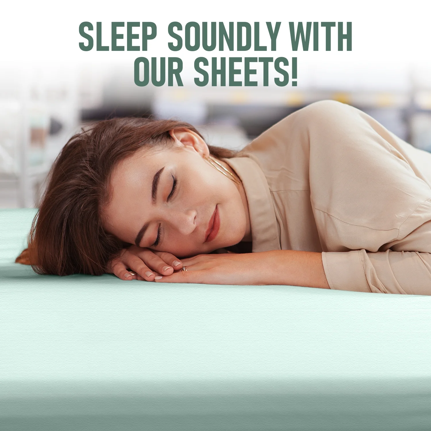 HOMES PERCEPTION Poly Cotton Jersey Full Fitted Sheet - Single Fitted Sheet Only - Fade Resistant & Wrinkle-Free Bed Cover Fitted Sheet- 16 Inches Deep Pocket Full Size Fitted Sheet, Light Green