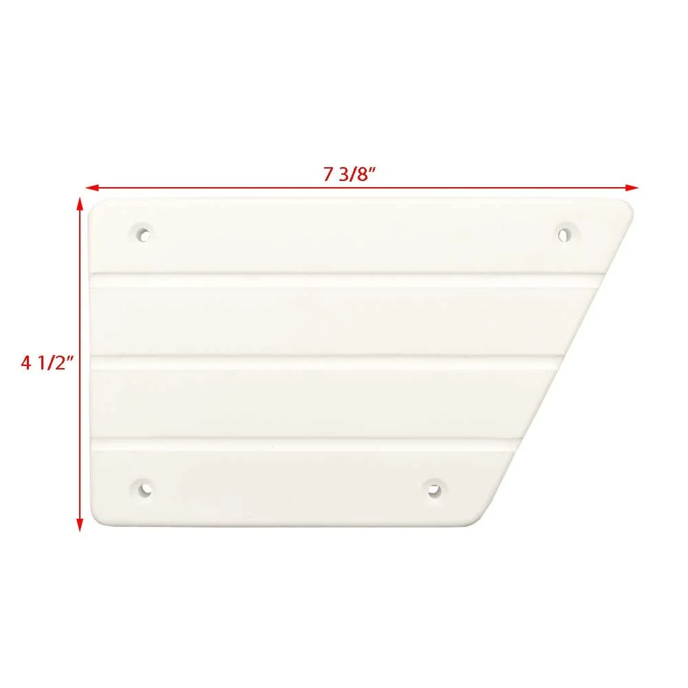 PowerQuest Boat Step Pads 50244 | 7 3/8 x 4 1/2 Inch White (Set of 2)