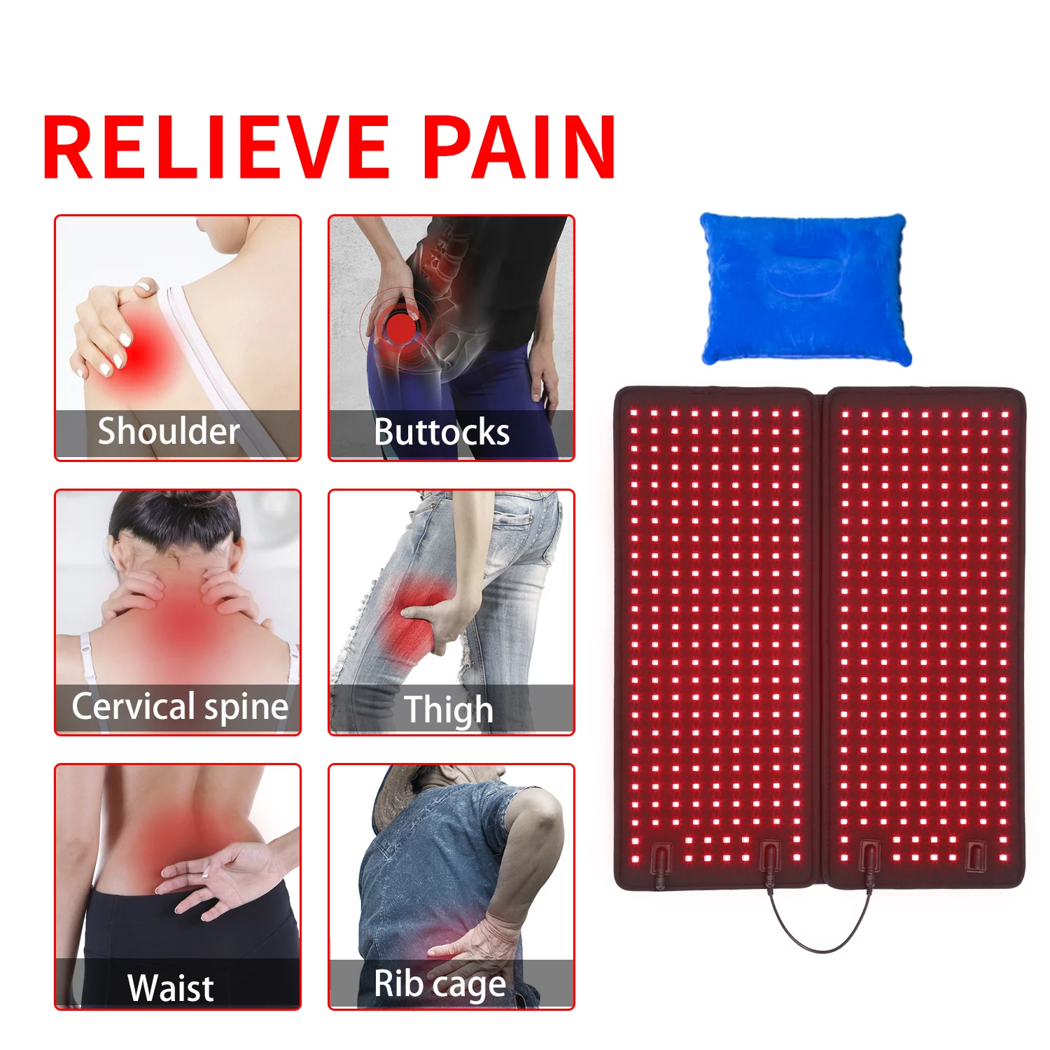 DGYAO Red Light Therap-y for Whole Body Muslce Relax with 880NM Near Infrared Light Large Pad