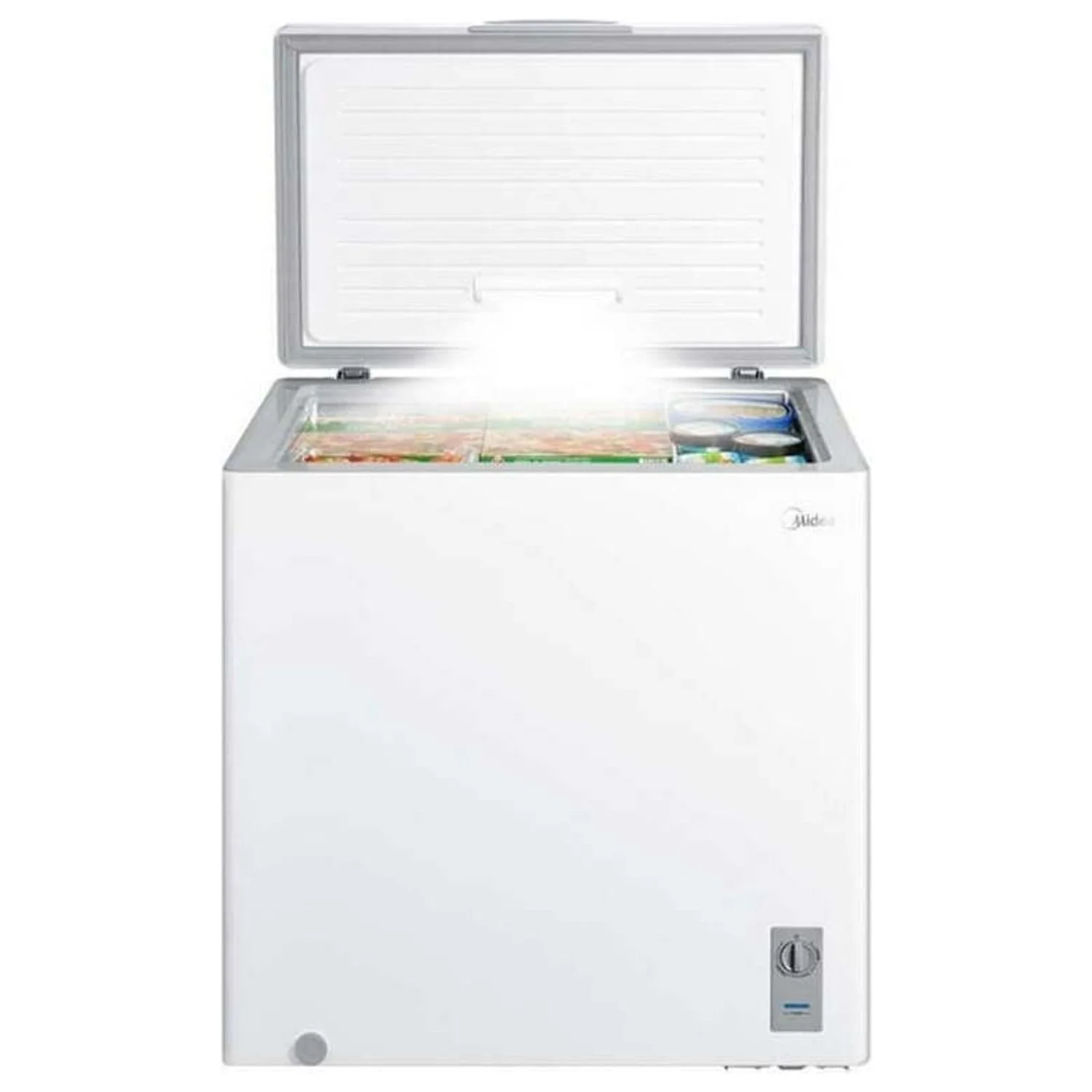 Midea 7.0 CF Chest Freezer Contour Design Interior LED Light Garage Ready Chest Freezer