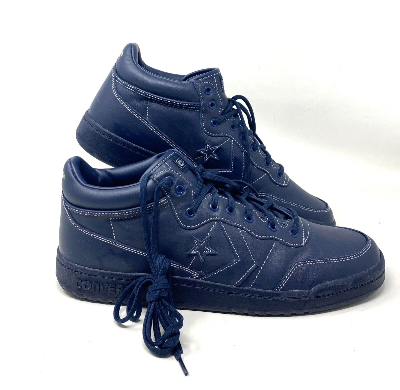 Converse Cons Sage Fastbreak Pro Mid Shoes Skate Leather Navy Casual A02016C