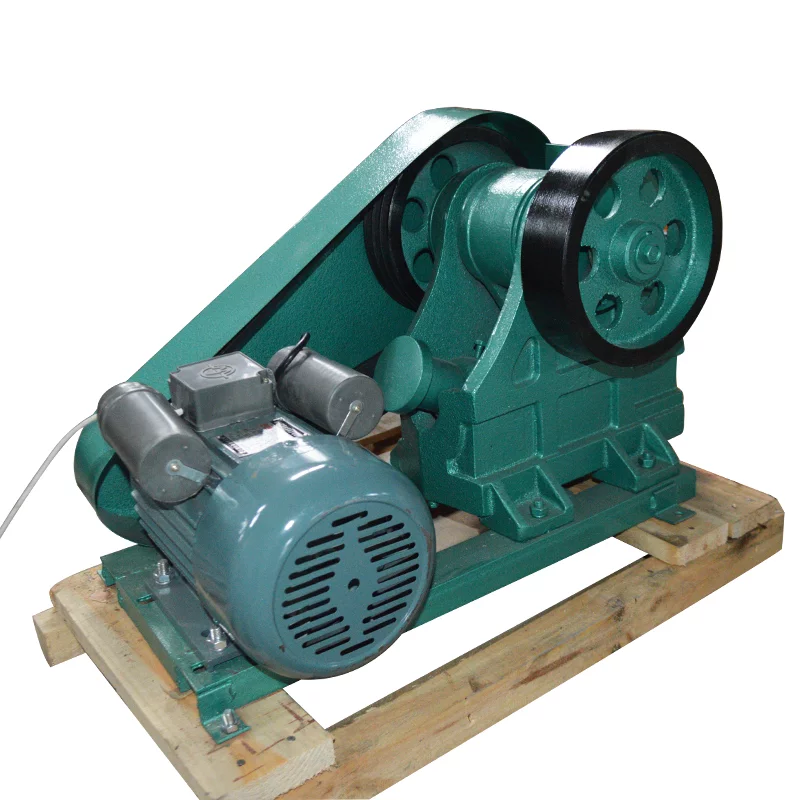 EQCOTWEA 100X60 Mini Jaw Crusher Rock Ore Slag Coal Stone Concrete Grinder Pulverizer Crushing Machine 220V