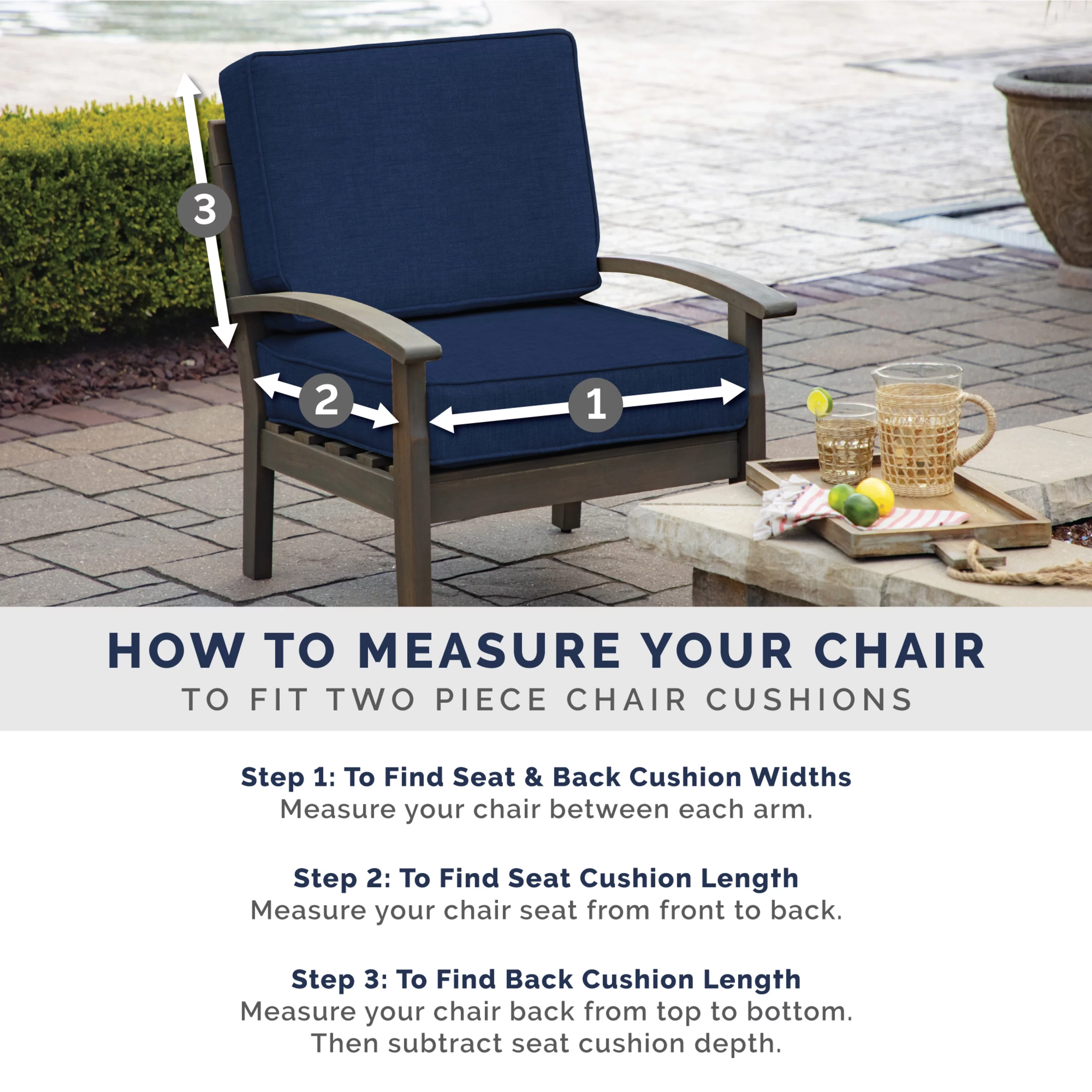 Arden Selections Outdoor Chair Cushion 16.5 x 18, Onyx Cebu