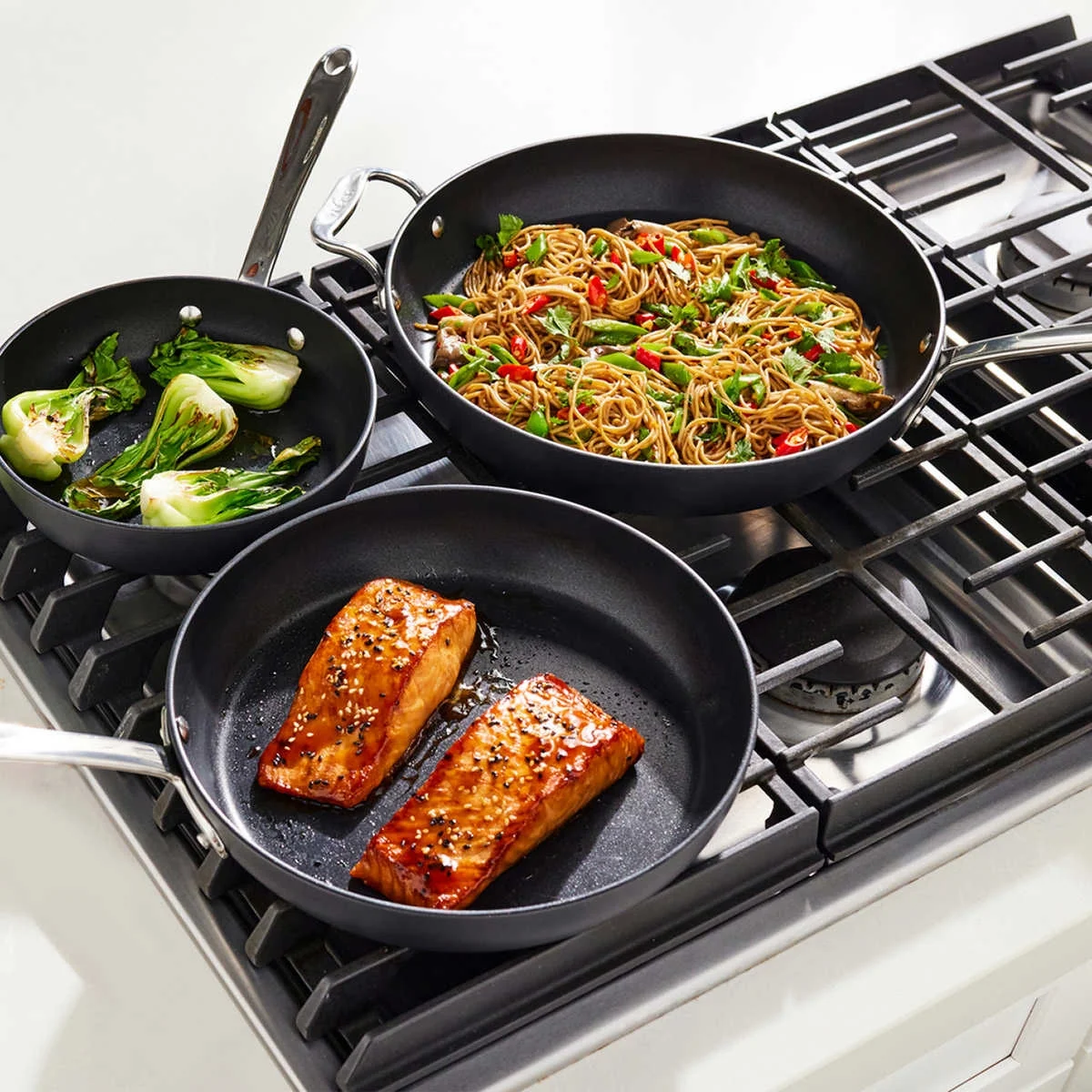 All-Clad Hard-Anodized Fry Pan 3 Piece Set