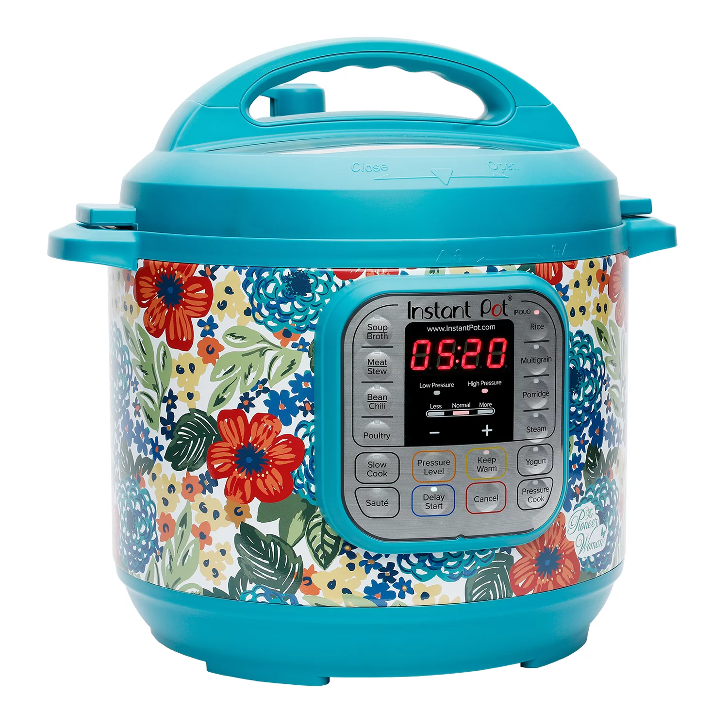 The Pioneer Woman Instant Pot DUO60 6-Quart Dazzling Dahlia 7-In-1 Multi-Use Programmable Pressure Cooker, Slow Cooker, Rice Cooker, Sauté, Steamer, Yogurt Maker, and Warmer