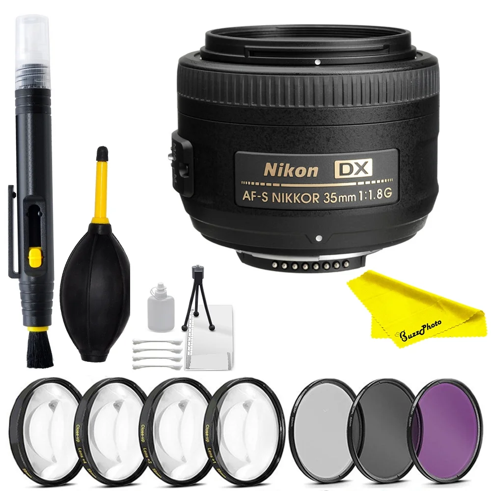 Nikon AF-S DX NIKKOR 35mm f/1.8G Lens + Buzz-Photo Accessories
