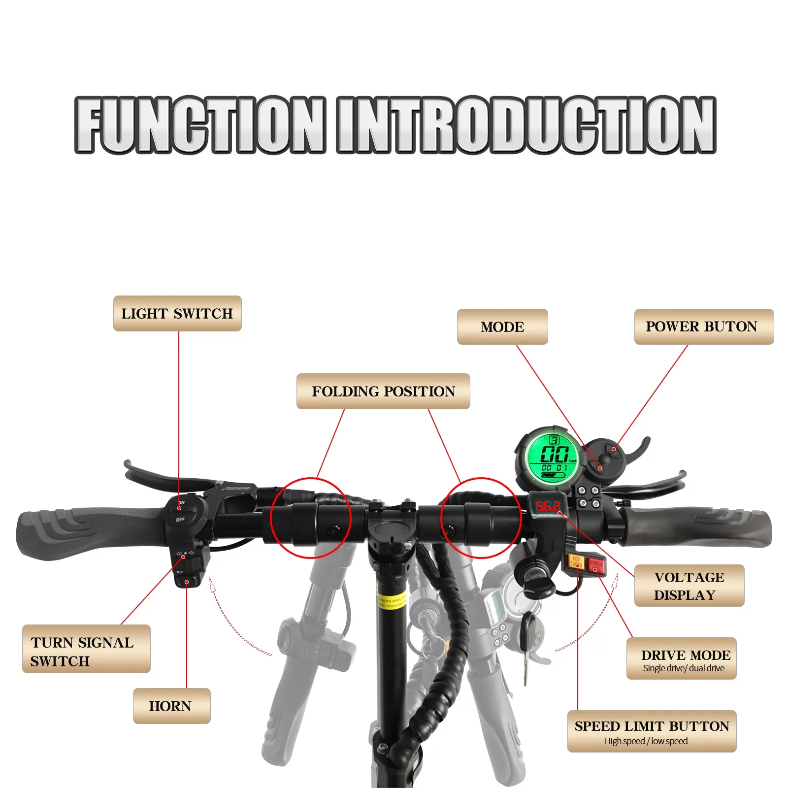 LISUEYNE Electric Scooter, Max Speed 50MPH, 50 Mile Long Range, 60V 5600W Dual Drive, 11