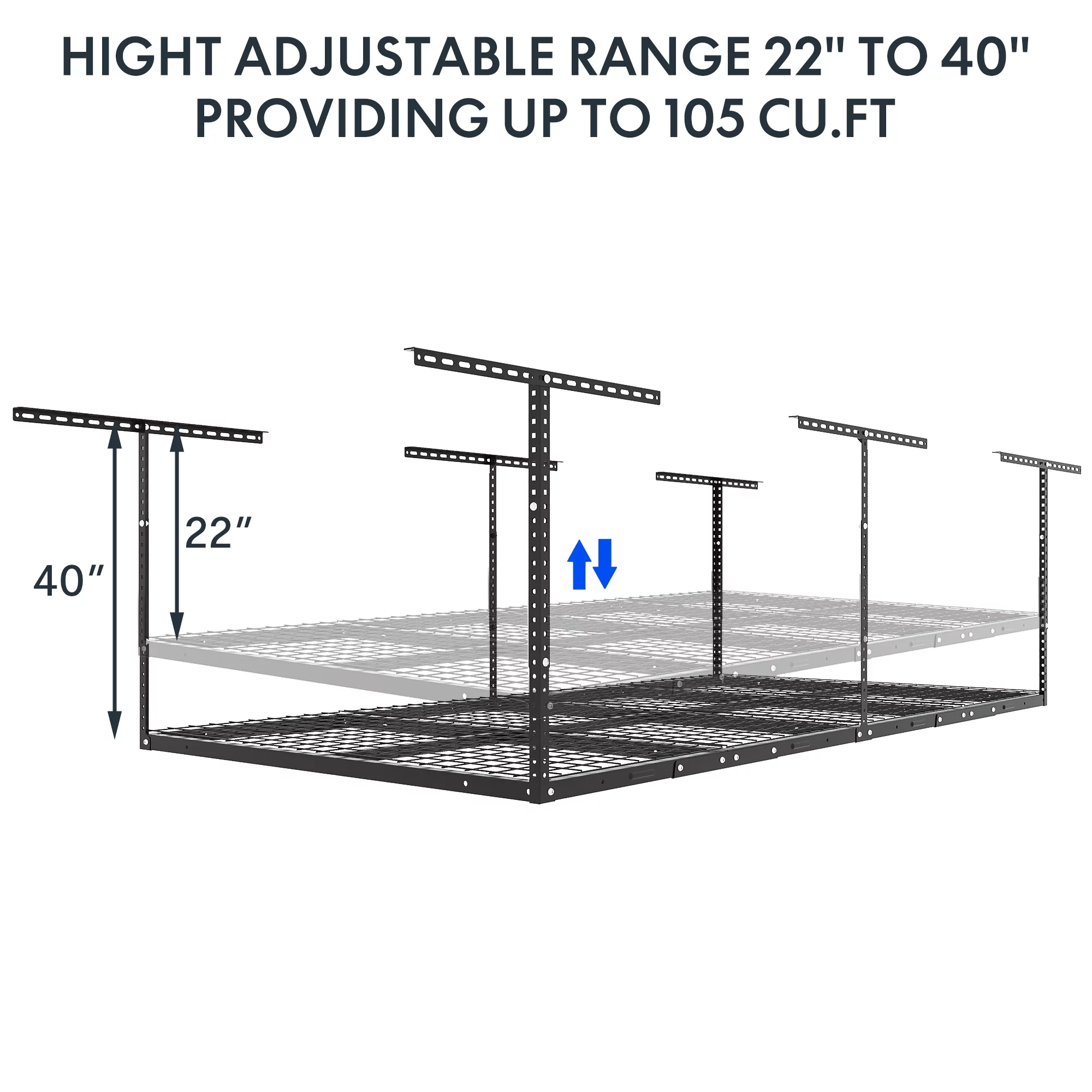 FLEXIMOUNTS Classic Overhead Garage Storage Rack 48