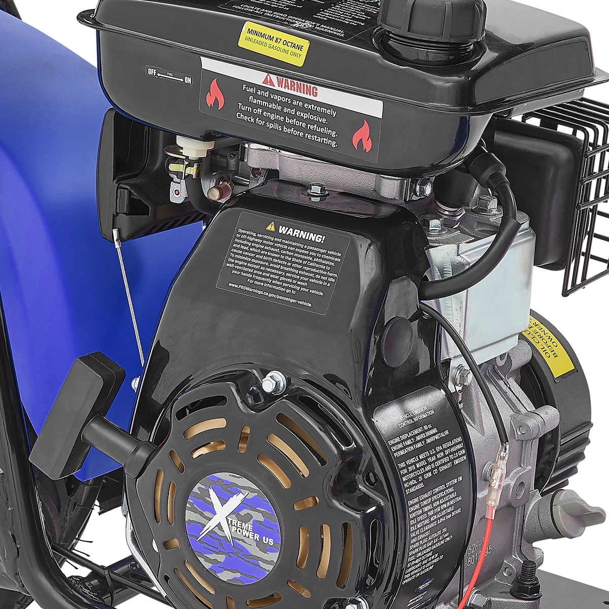 XtremepowerUS Pro Series 99cc Off-Road Trail Ride-On Mini Bike for Kids Adults Teens, Blue
