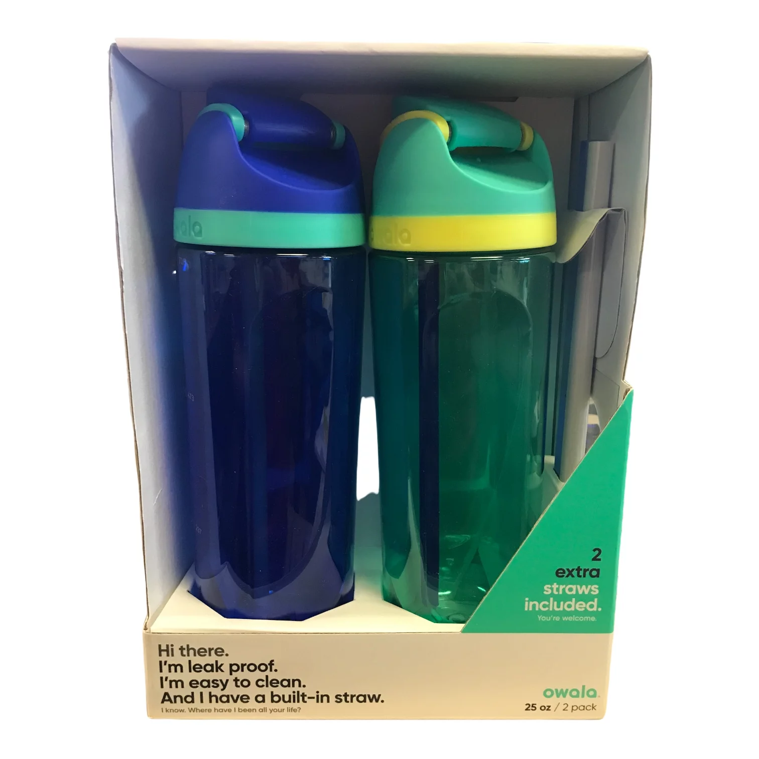 Owala FreeSip 25-oz. Water Bottle Combo Pack (Blue/Green)