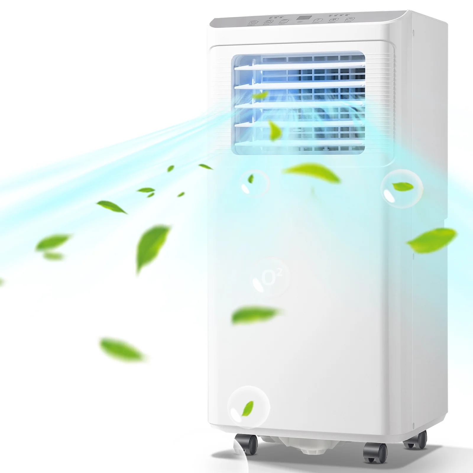 WANAI Compact Air Conditioner 8000 BTU AC Unit Dehumidifier Fan 3-in-1, Room Up to 250 Sq.ft White