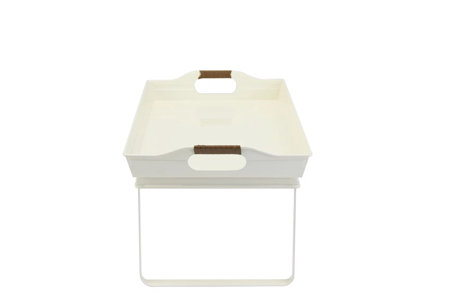 Better Homes & Gardens - Vanilla White Rectangle Galvanized Steel Bed Serving Tray, 18.7 in L x 12.2 in W