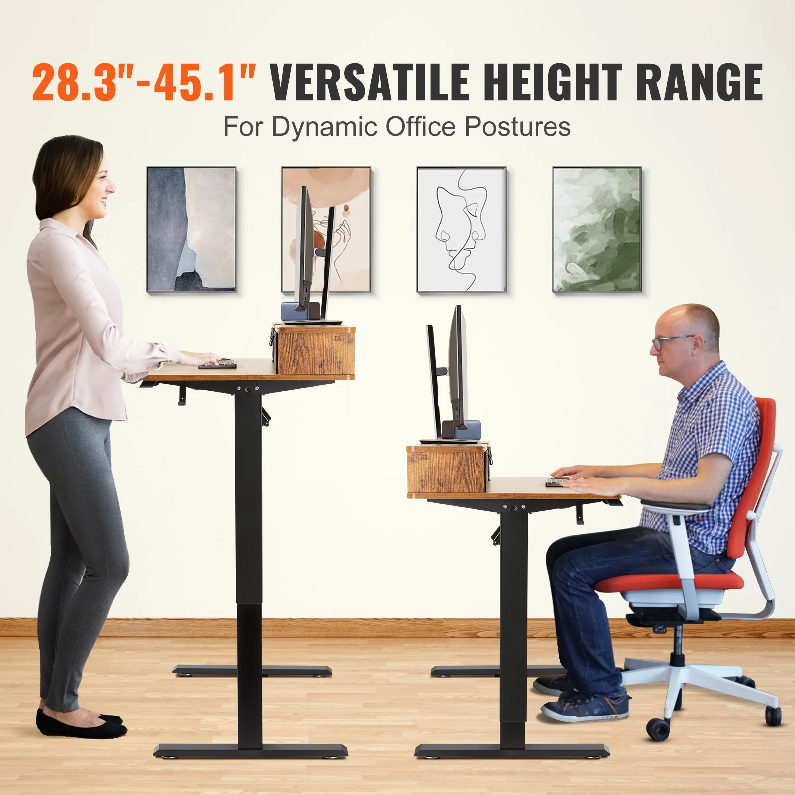 BENTISM Electric Adjustable Height Standing Desk 47.2