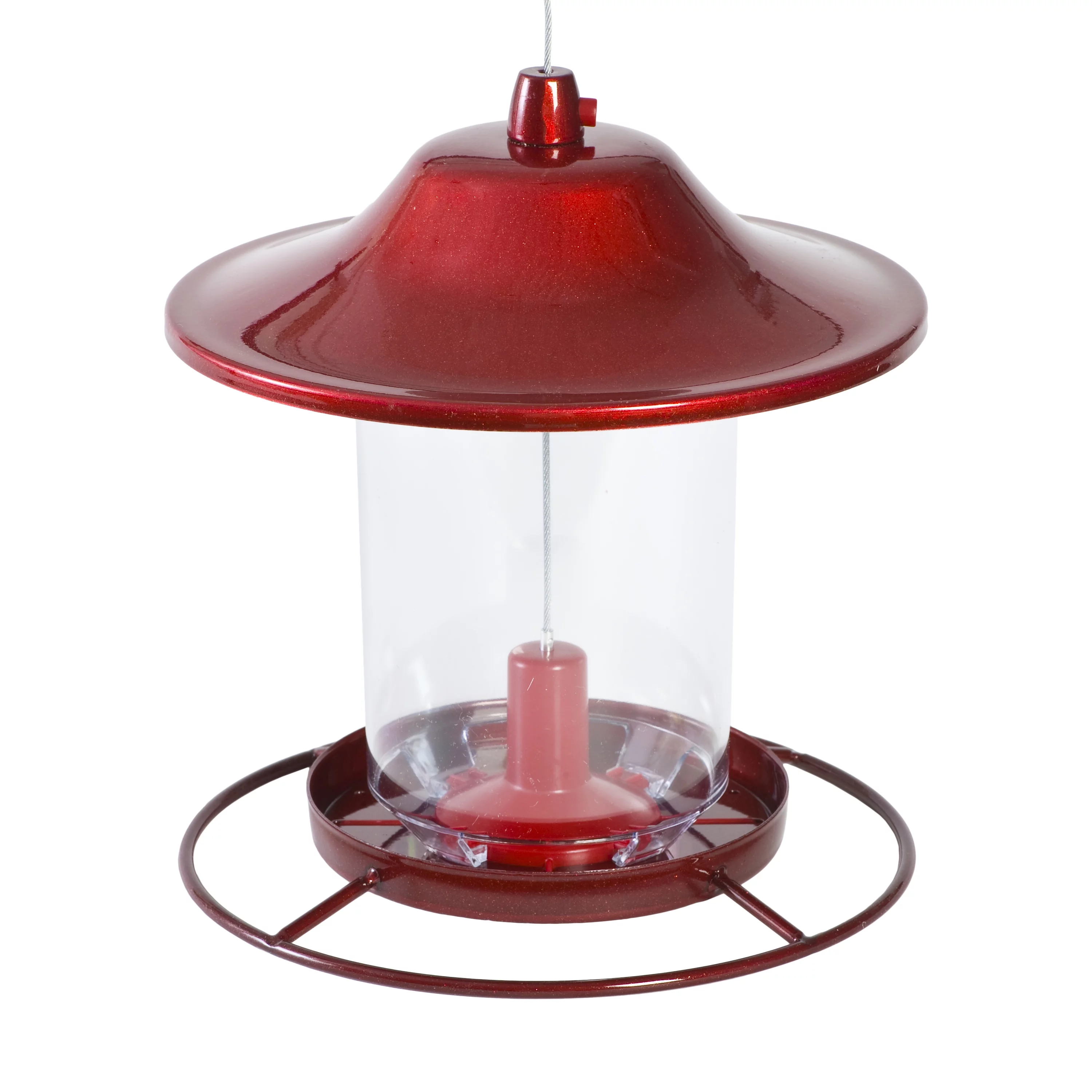 Perky-Pet Red Panorama Wild Bird Seed Feeder - 2 lb Capacity