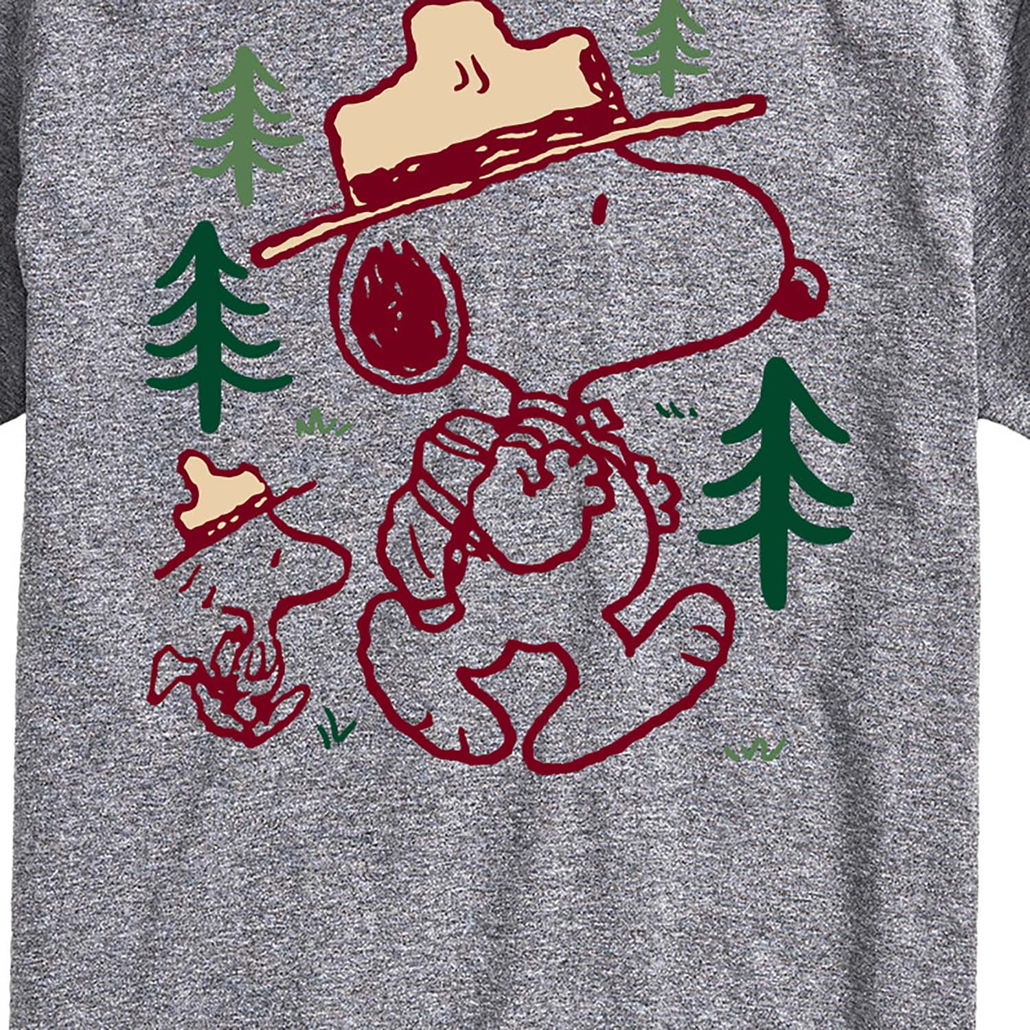 Peanuts - Snoopy and Woodstock Hiking - Men's Short Sleeve Graphic T-Shirt
