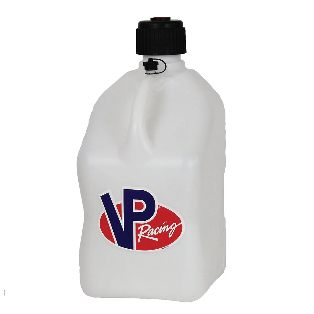 VP Racing Fuel 5.5 gal Racing Liquid Utility Jug W/ 14-inch Deluxe Hose, White