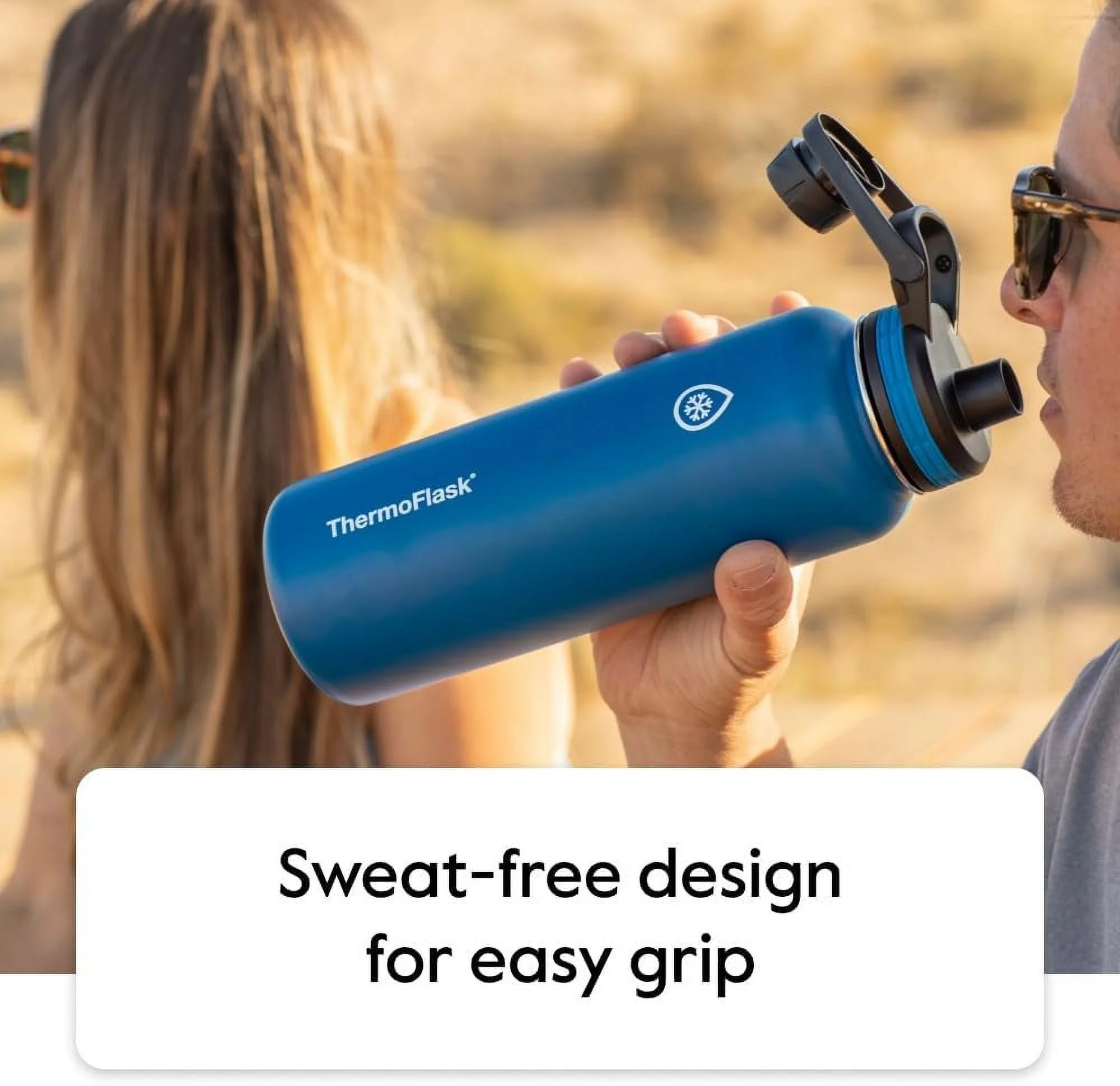 Thermoflask 40oz Stainless steel Insulated Water Bottle 2-pack - Green/White