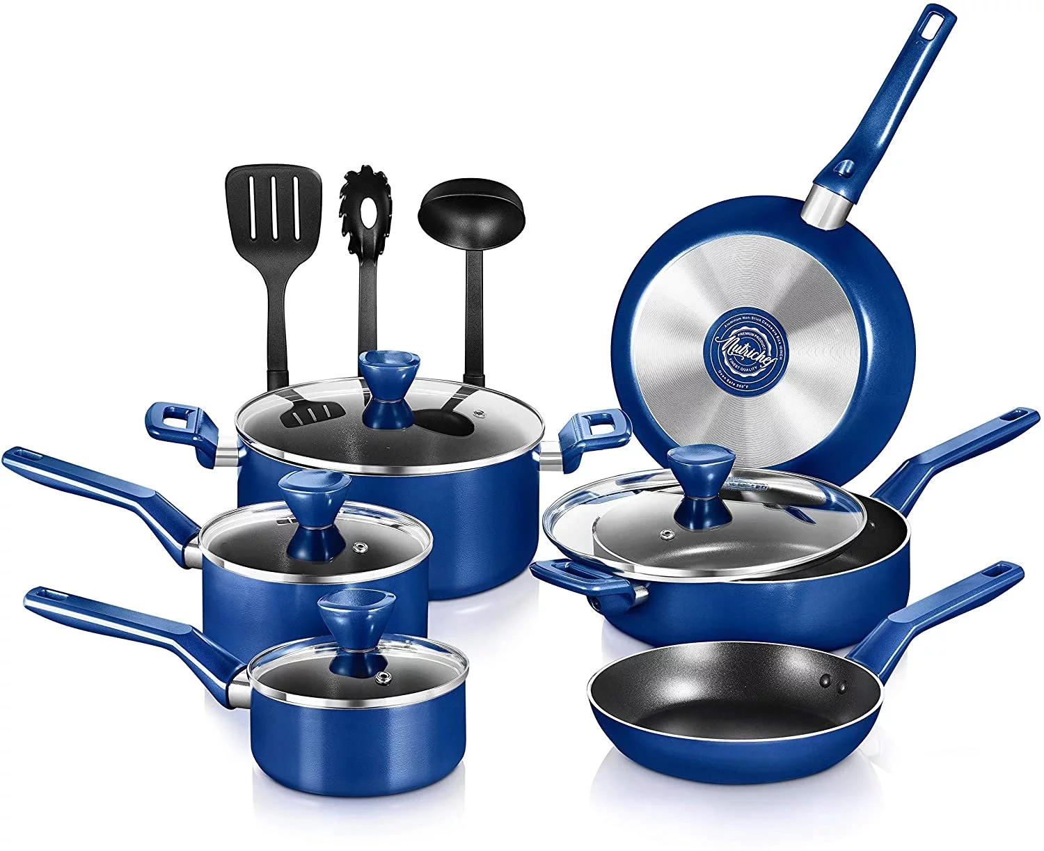 Kitchenware Pots & Pans - Stylish Kitchen Cookware Set, Non-Stick 13-Piece Set