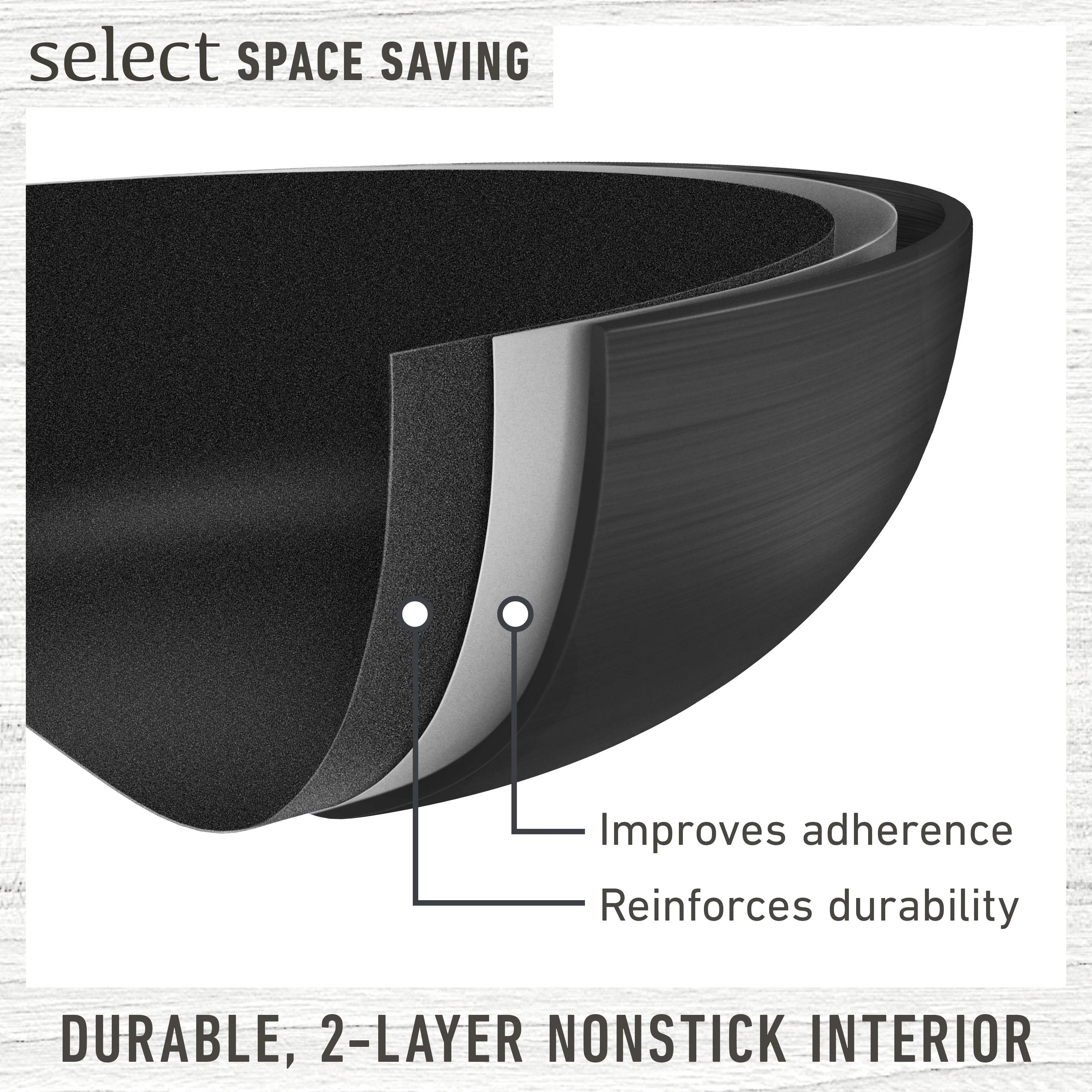 Select by Calphalon Space-Saving Hard Anodized Nonstick Pots and Pans, 14-Piece Cookware and Utensil Set