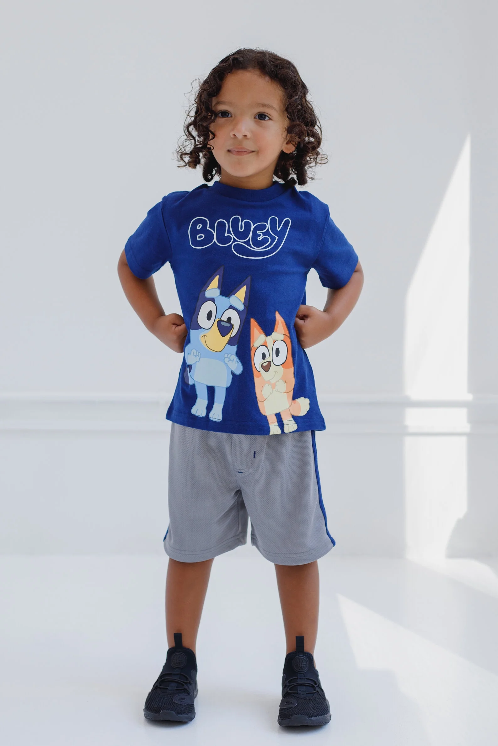 Bluey Bingo Little Boys T-Shirt and Mesh Shorts Outfit Set Infant to Little Kid