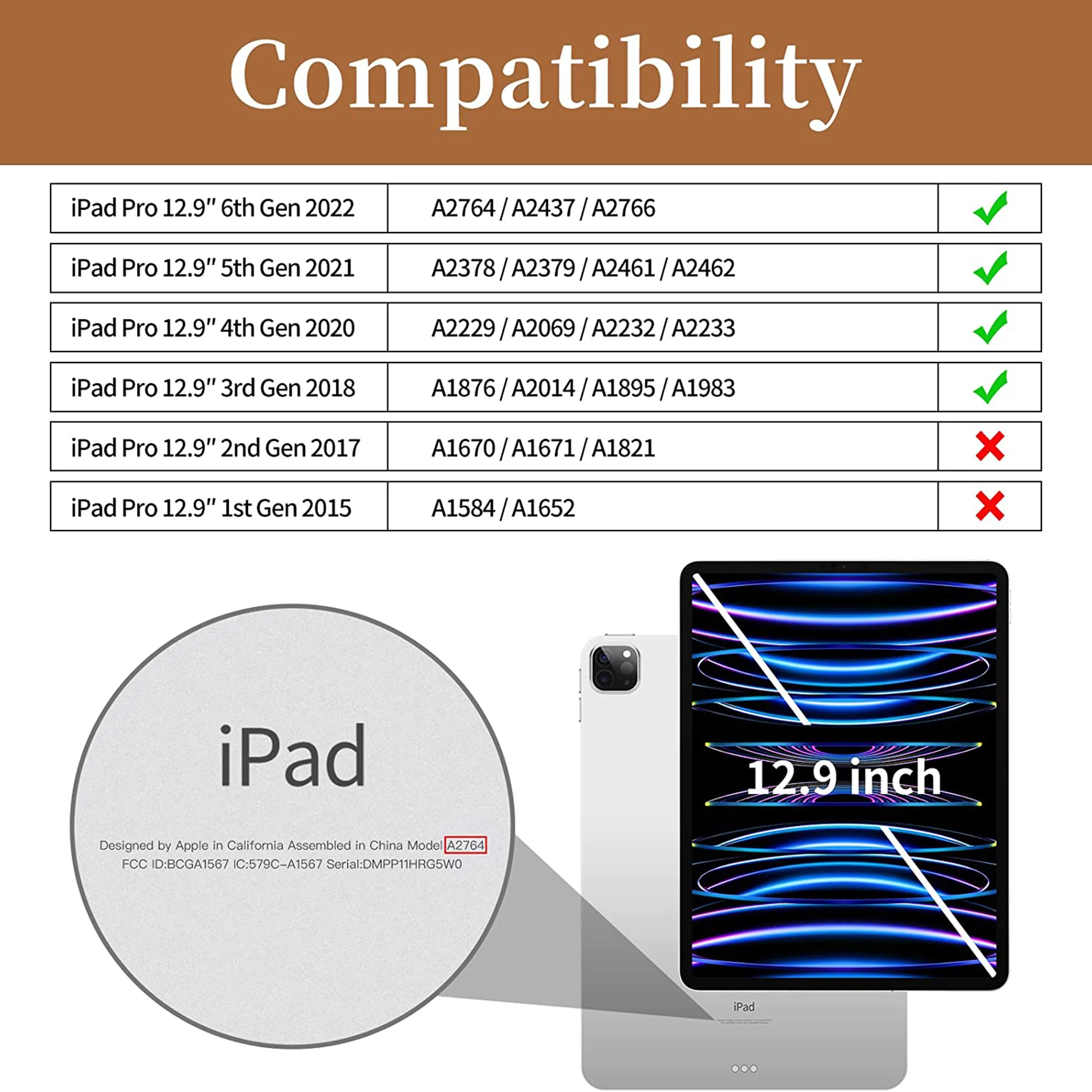 iPad Pro 12.9 2022 Case 6th/5th/4th/3rd Generation Case, Dteck PU Leather with Front Pocket Strap Multiple Viewing Angles Stand Folio Cover with Auto Wake Sleep, Built-in Card Slots, Blue