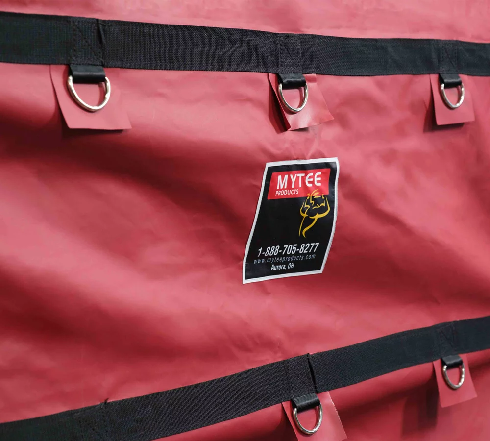 Fitted Coil Tarps RED for Steel Coils 7x7x7