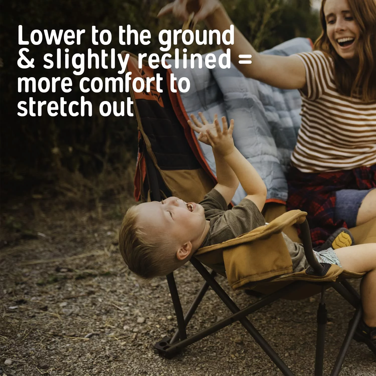 Kelty Low Loveseat 2Person Folding Chair Hold 400Lbs -Canyon Brown/Beluga