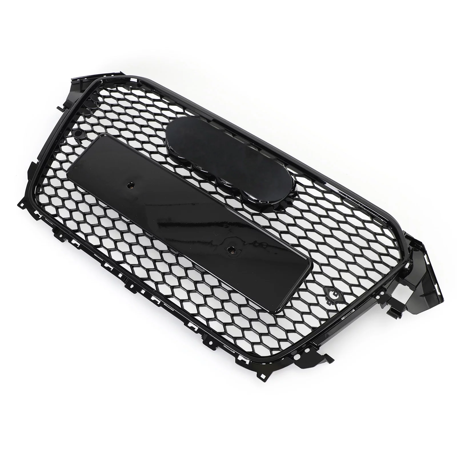RS4 Style Mesh Front Bumper Grille Grill fit for Audi A4 S4 2013-2016 Gloss Black