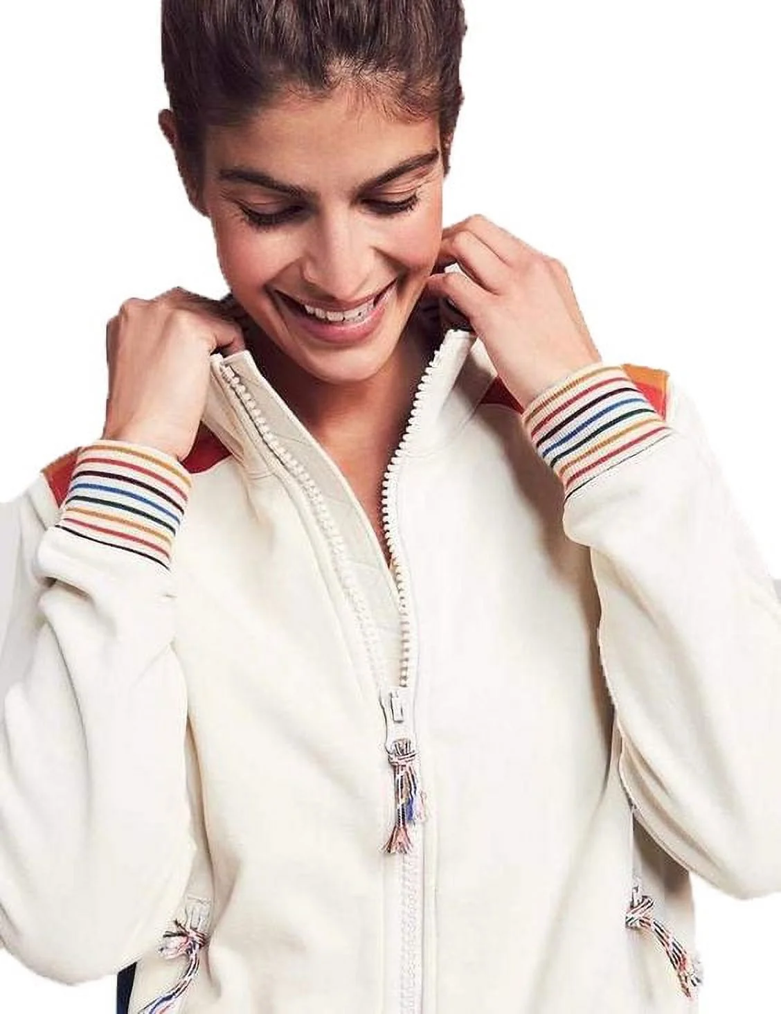 Faherty Women's Stardust Rainbow Mimi Track Jacket Size Large