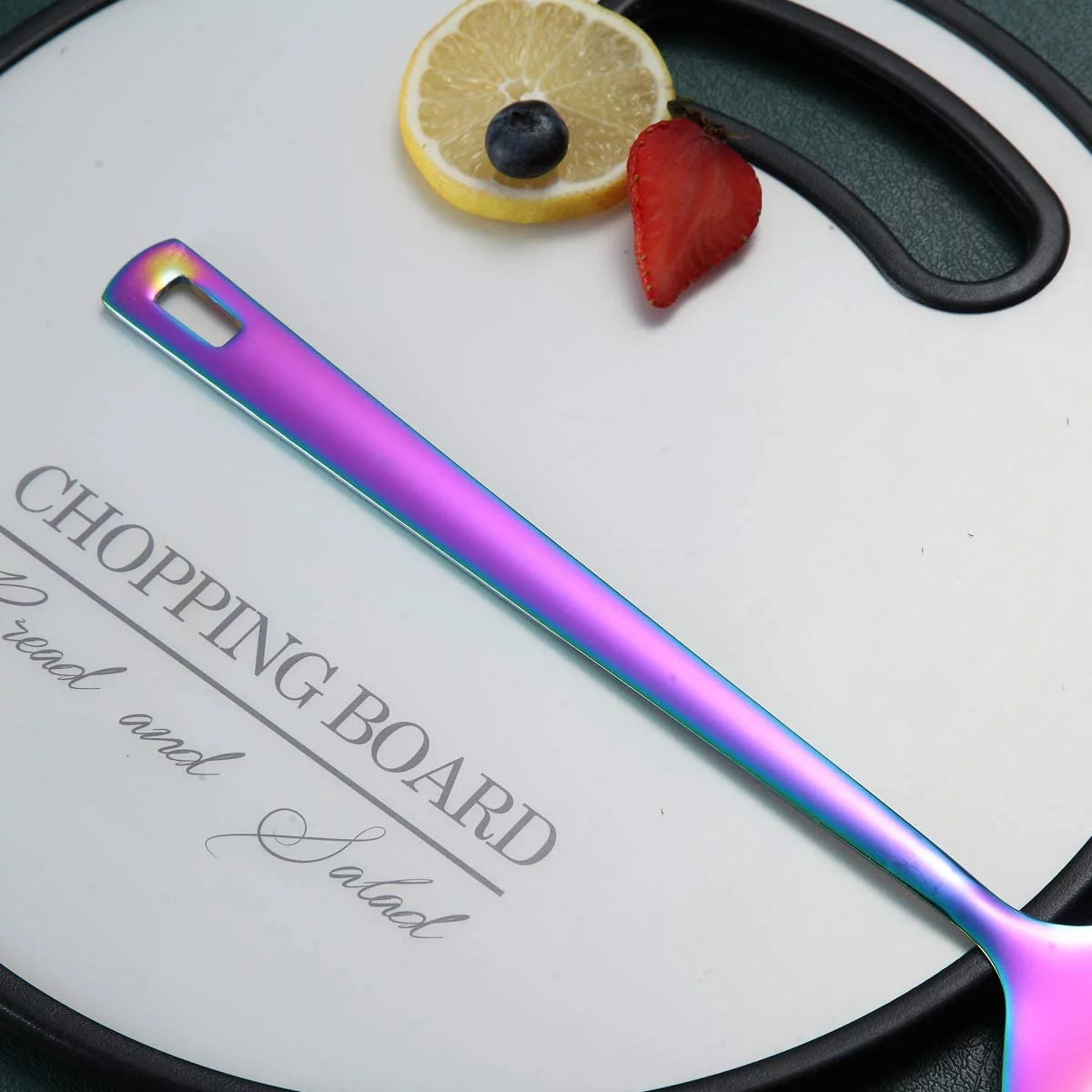 Just Houseware Rainbow Kitchen Utensils Set, 13-Piece Stainless Steel Cooking Utensils Set, Rainbow Cookware Kitchen Set With Utensil Holder For Non-Stick