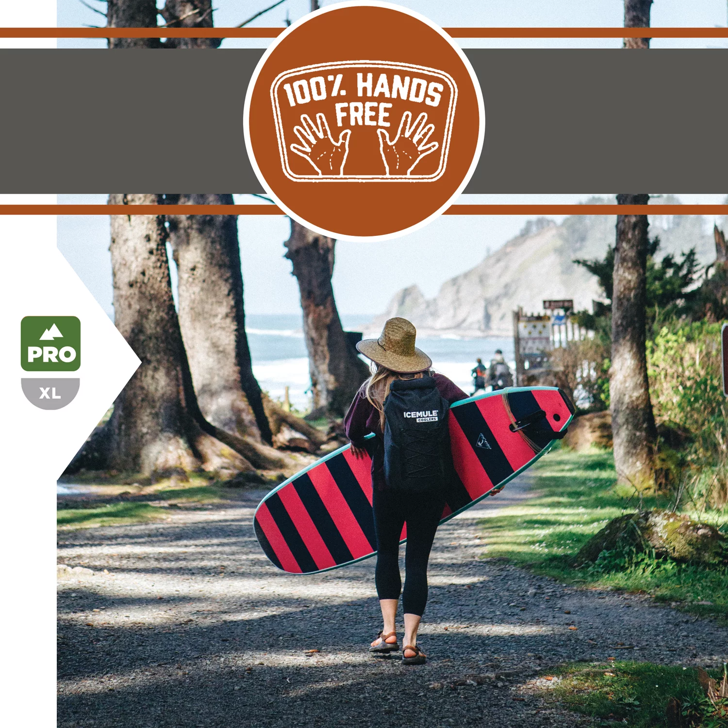 IceMule Pro XLarge 33 Liter 24 Can Soft Insulated Waterproof Backpack Cooler Bag