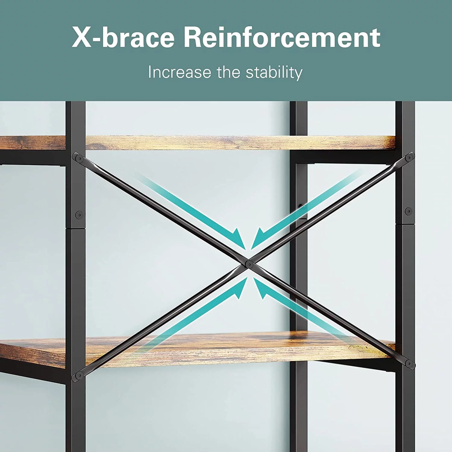 5-Tier for Kitchen with Storage, Industrial Microwave Stand Oven Shelf, Free Standing Kitchen Storage Shelf Rack (23.62 L x 15.75 W x 60.24 H, Black)