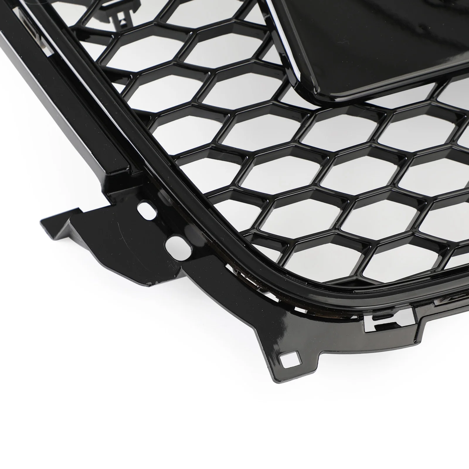 RS4 Style Mesh Front Bumper Grille Grill fit for Audi A4 S4 2013-2016 Gloss Black