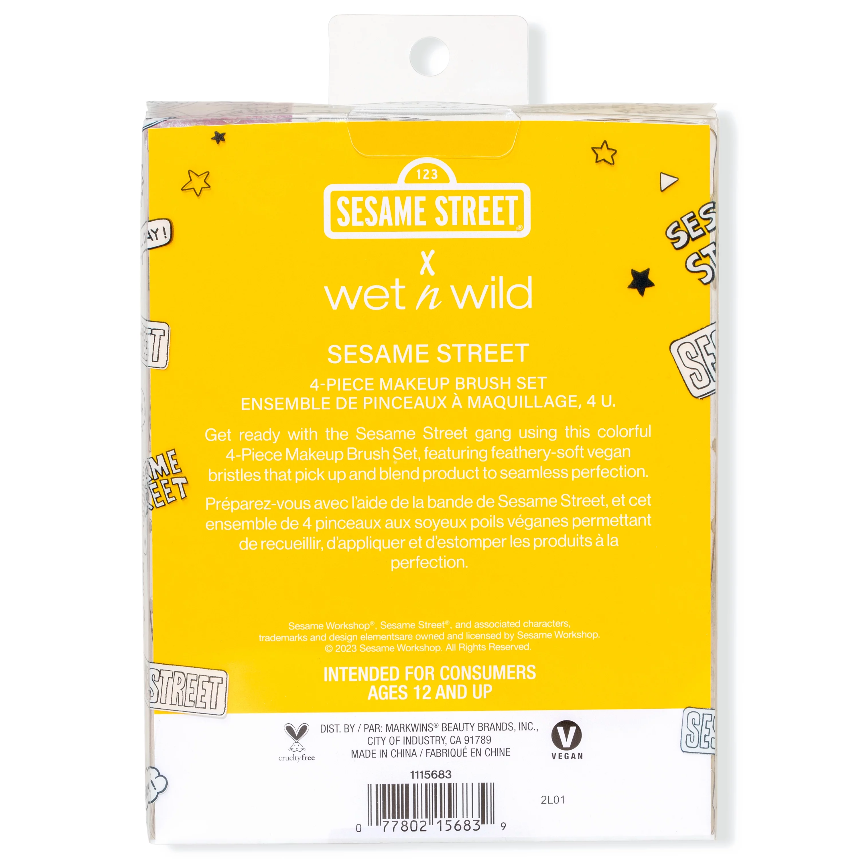 Wet N Wild Sesame Street SESAME STREET 4-PIECE MAKEUP BRUSH SET