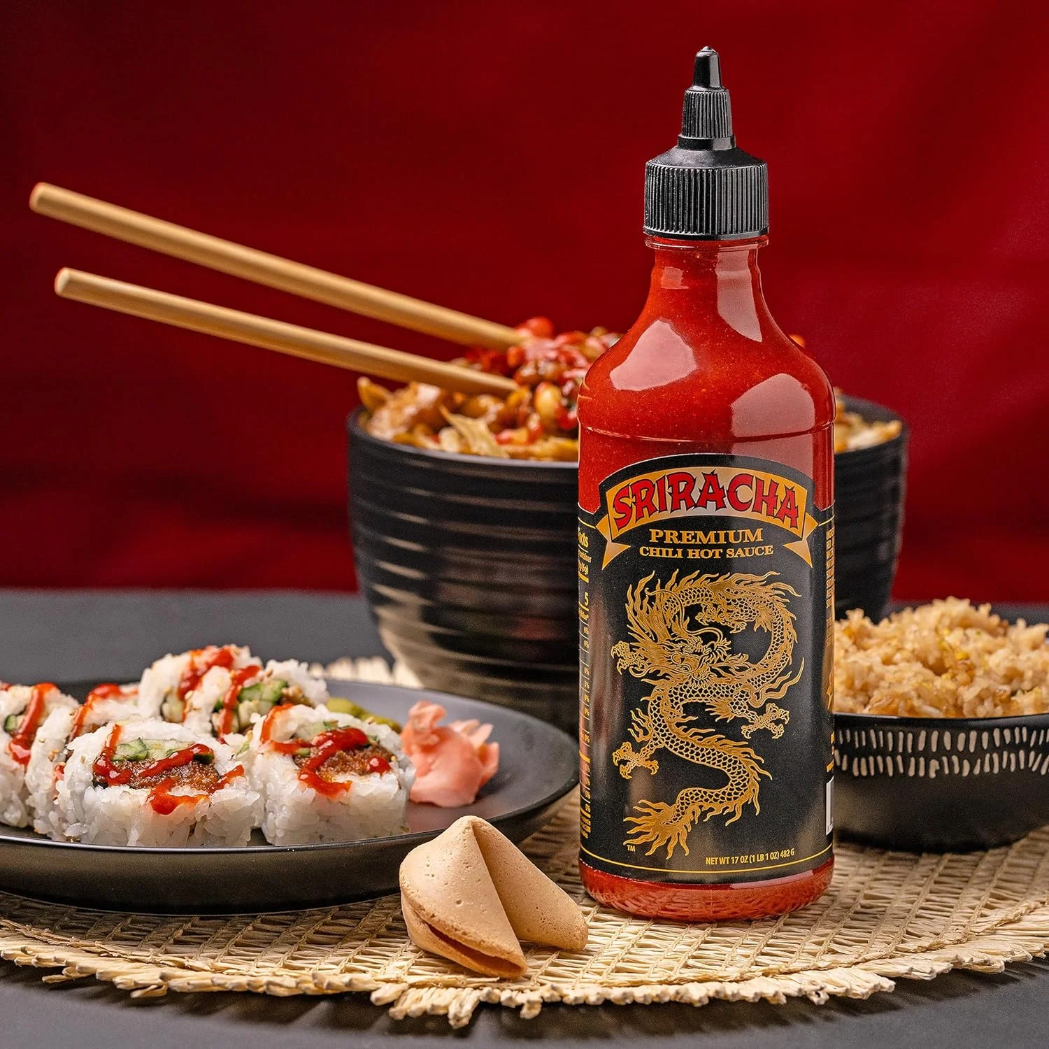 Underwood Ranches New Limited Dragon Sriracha made from the Red Jalapeno Peppers that started the Sriracha Movement! Pack of three Easy Squeeze 17 oz Bottles