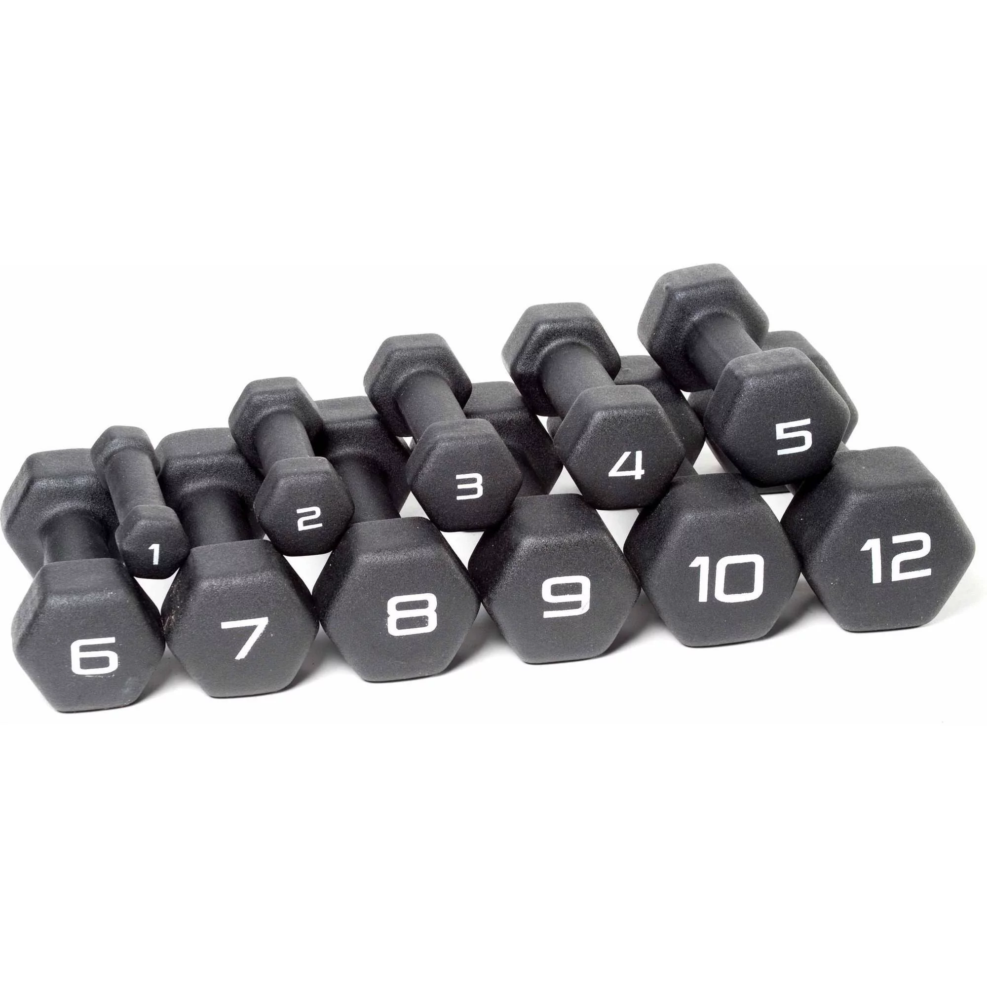 CAP Barbell, 15lb Black Neoprene Dumbbell, Pair