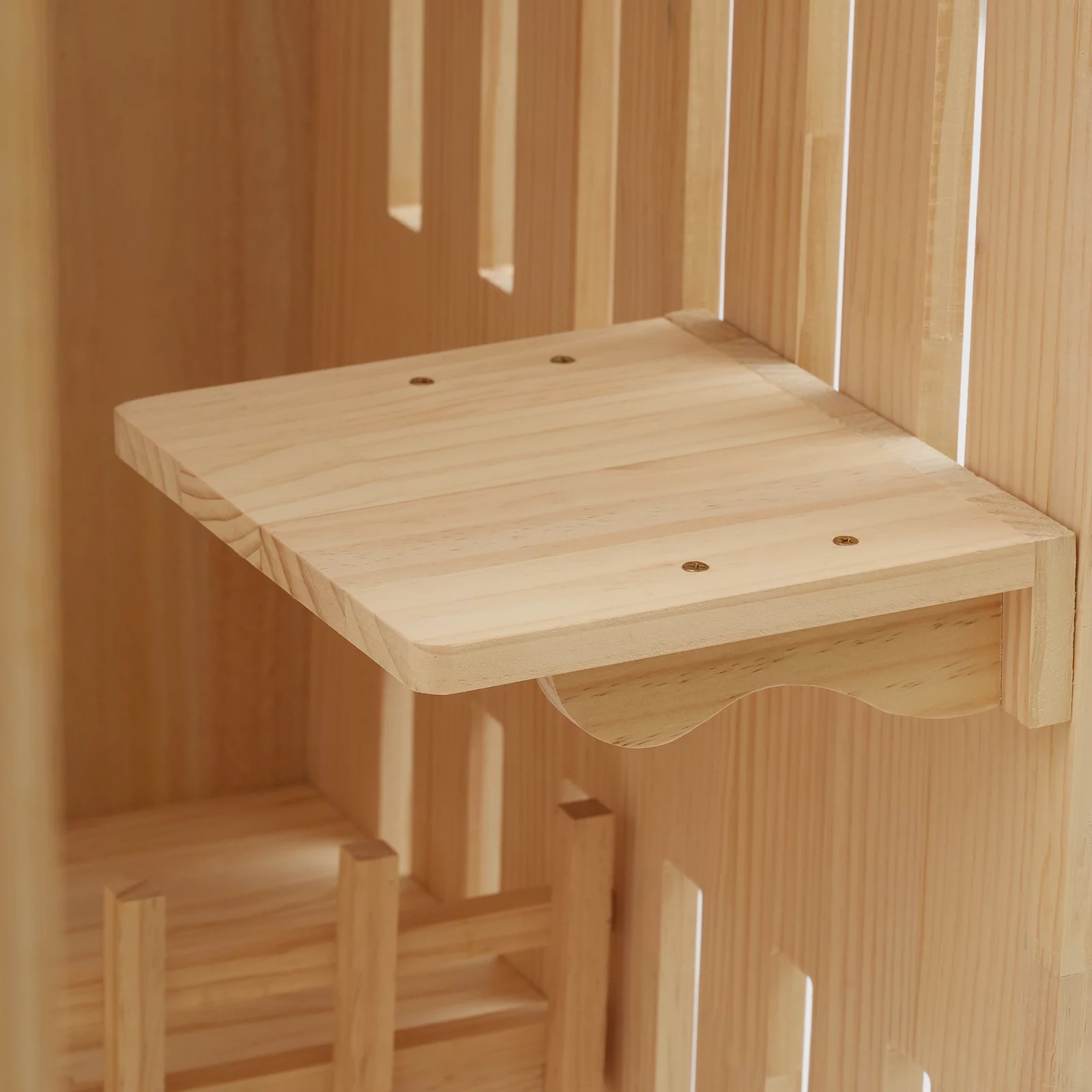 Miumaeov Large Wooden Cat House for Outdoor and Indoor Cats,Luxury Multi-Feature Cat Condo with Cat Scratching Posts Oversized Cat Villa on Wheels (23.62*23.62*47.24 inch)