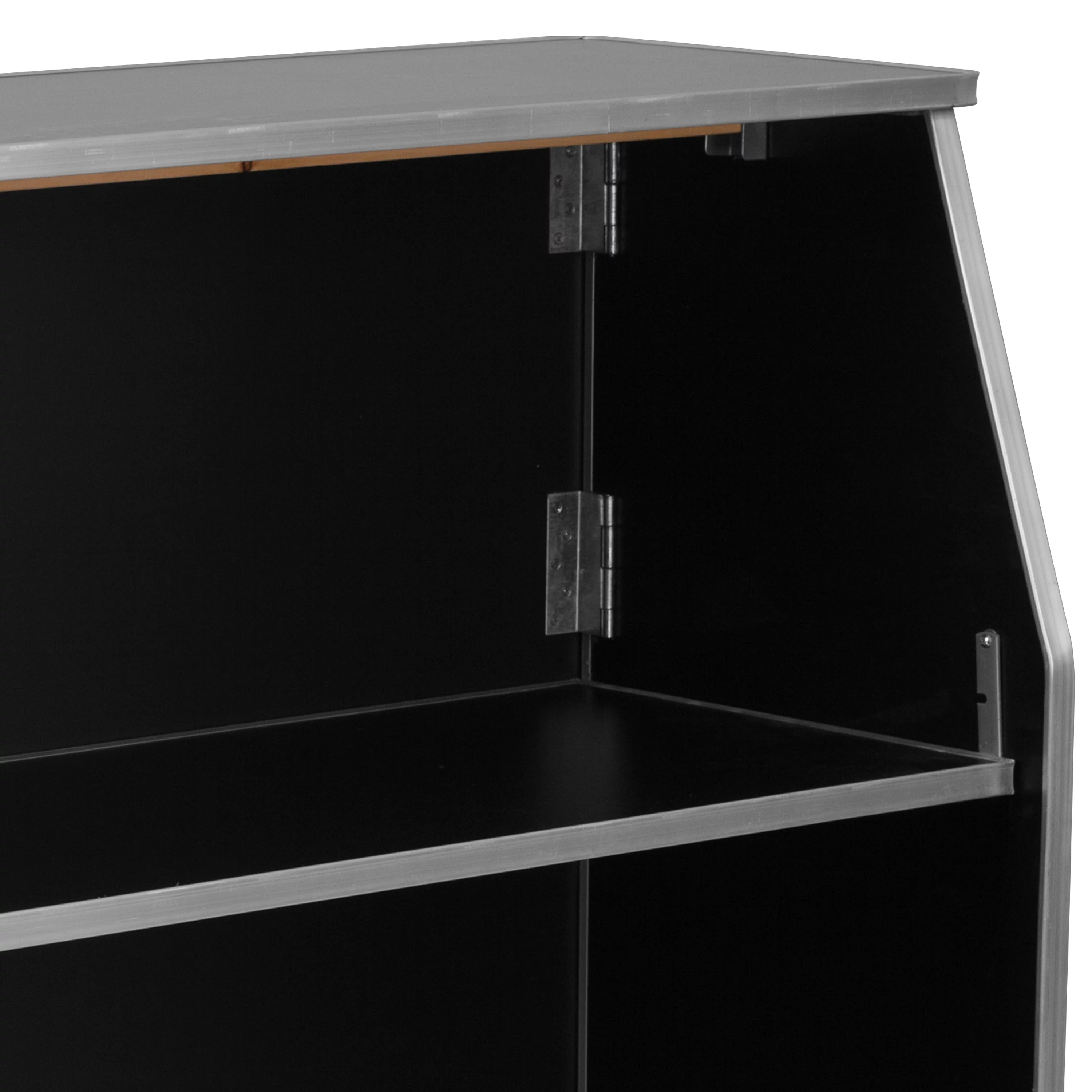 Flash Furniture Amara 4' Black Laminate Foldable Bar - Portable Event Bar