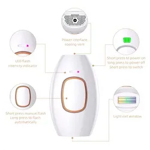 IPL Hair Removal, Laser Permanent Hair Removal for Women and Men at-Home Hair Removal Device for Facial Legs Arms Whole Body