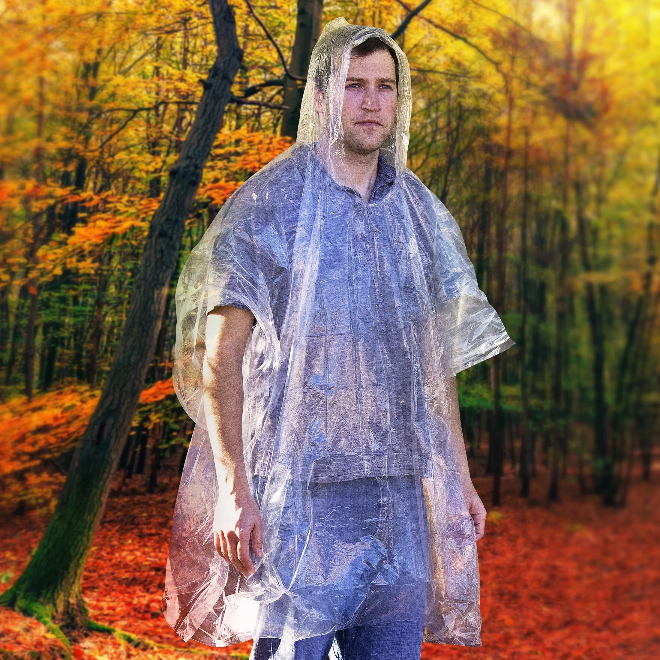 Strategy Clear One Size Fits Most Emergency Poncho 20 Count