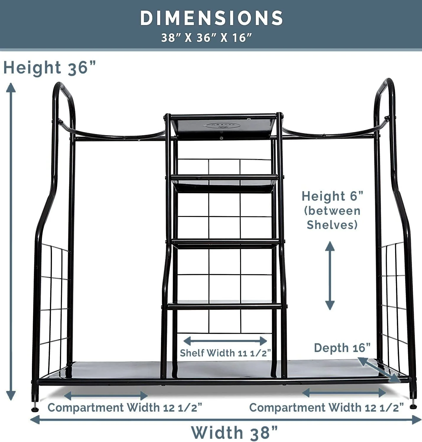 Morvat Double Extra Large Metal Golf Organizer Stand