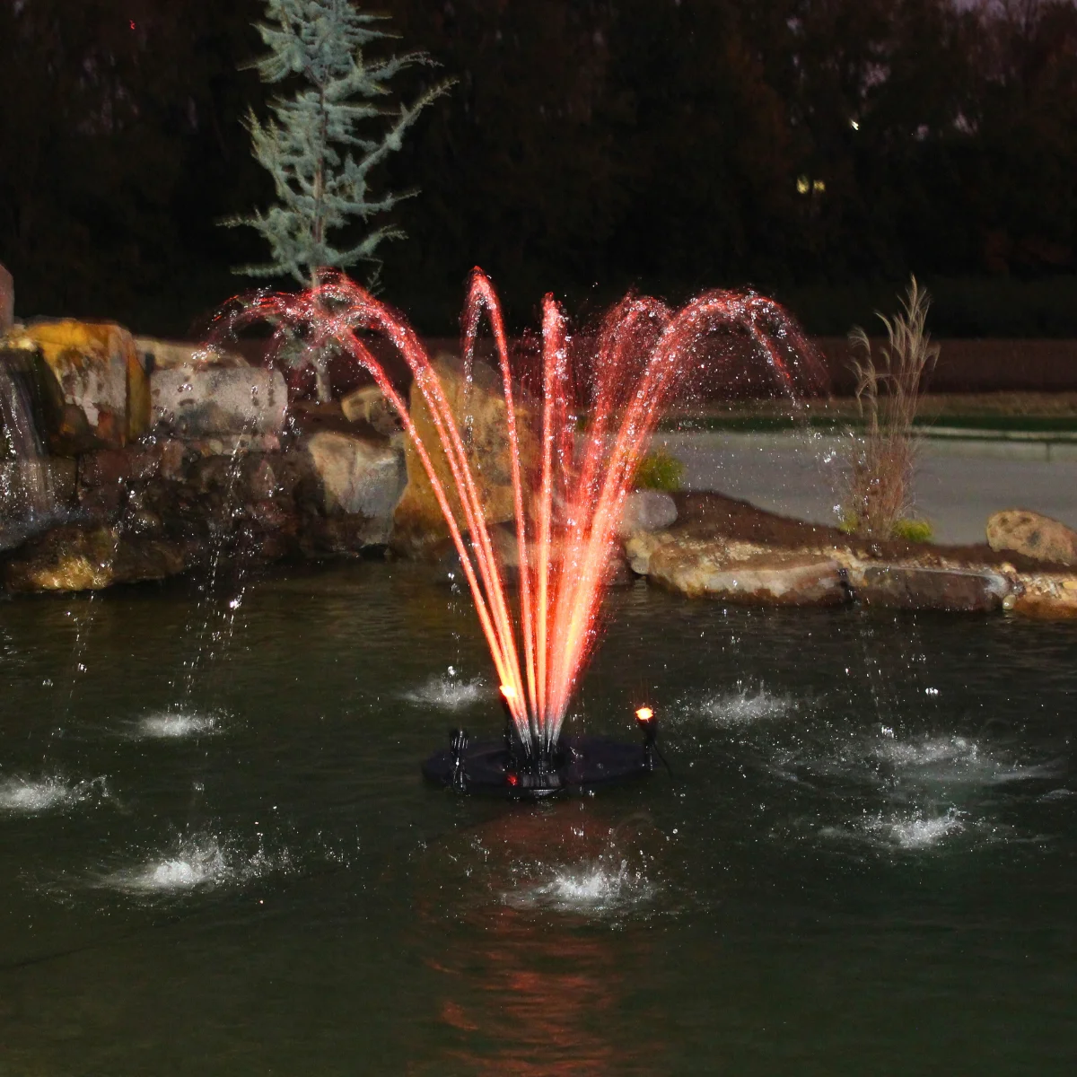 HALF OFF PONDS 1/4 HP Floating Fountain | 100 foot Cord | 9 Patterns | Surface Aeration for Ponds | AQF3000-100