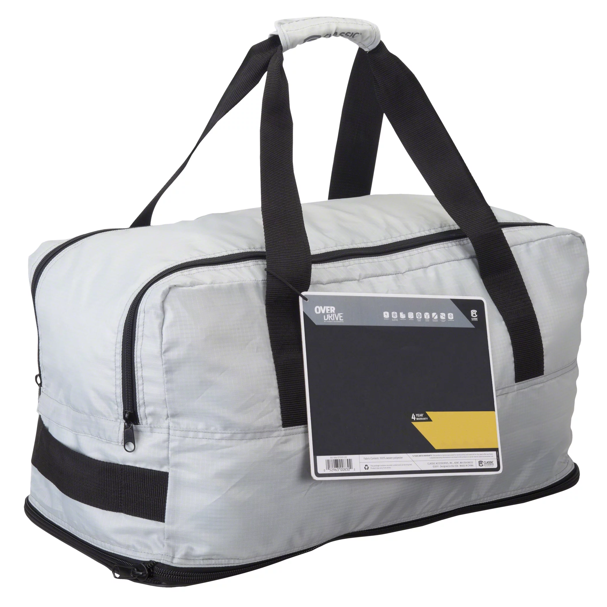 Classic Accessories OverDrive PermaPRO™ Folding Camping Travel Trailer Cover, Fits 14' - 16'L Trailers - Lightweight Ripstop and Water Repellent RV Cover, Grey