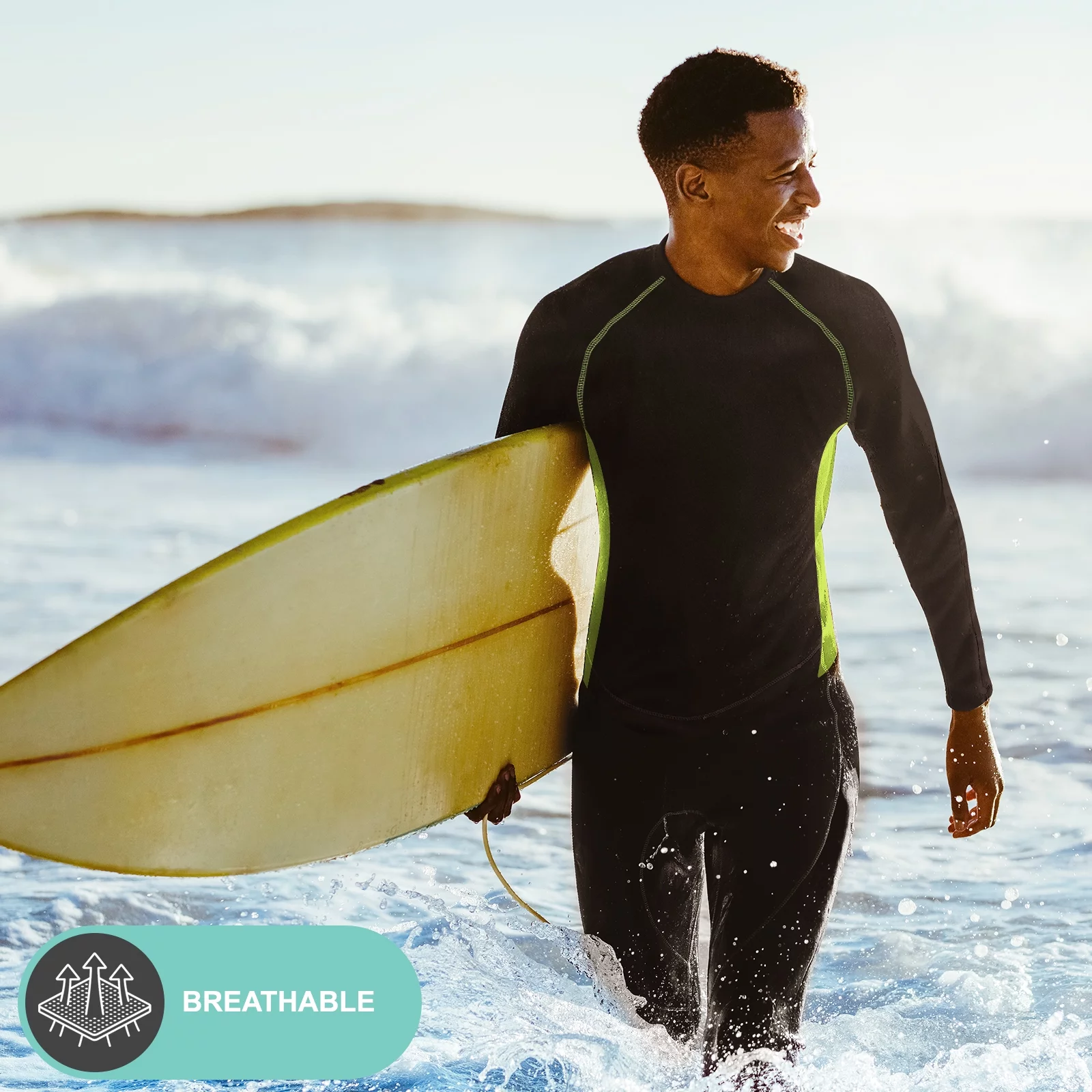 DARESAY Dri-Fit Long Sleeve T Shirts for Men-4 Pack- Moisture Wicking, Quick Dry Tees (Up to 3XL)