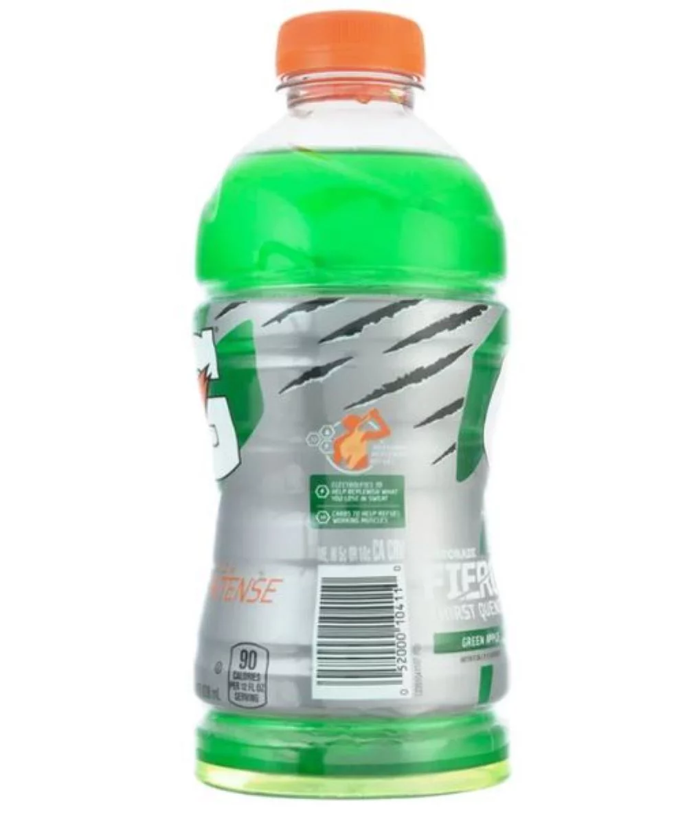 Gatorade Fierce Green Apple 28 oz Bottle, Quantity of 6