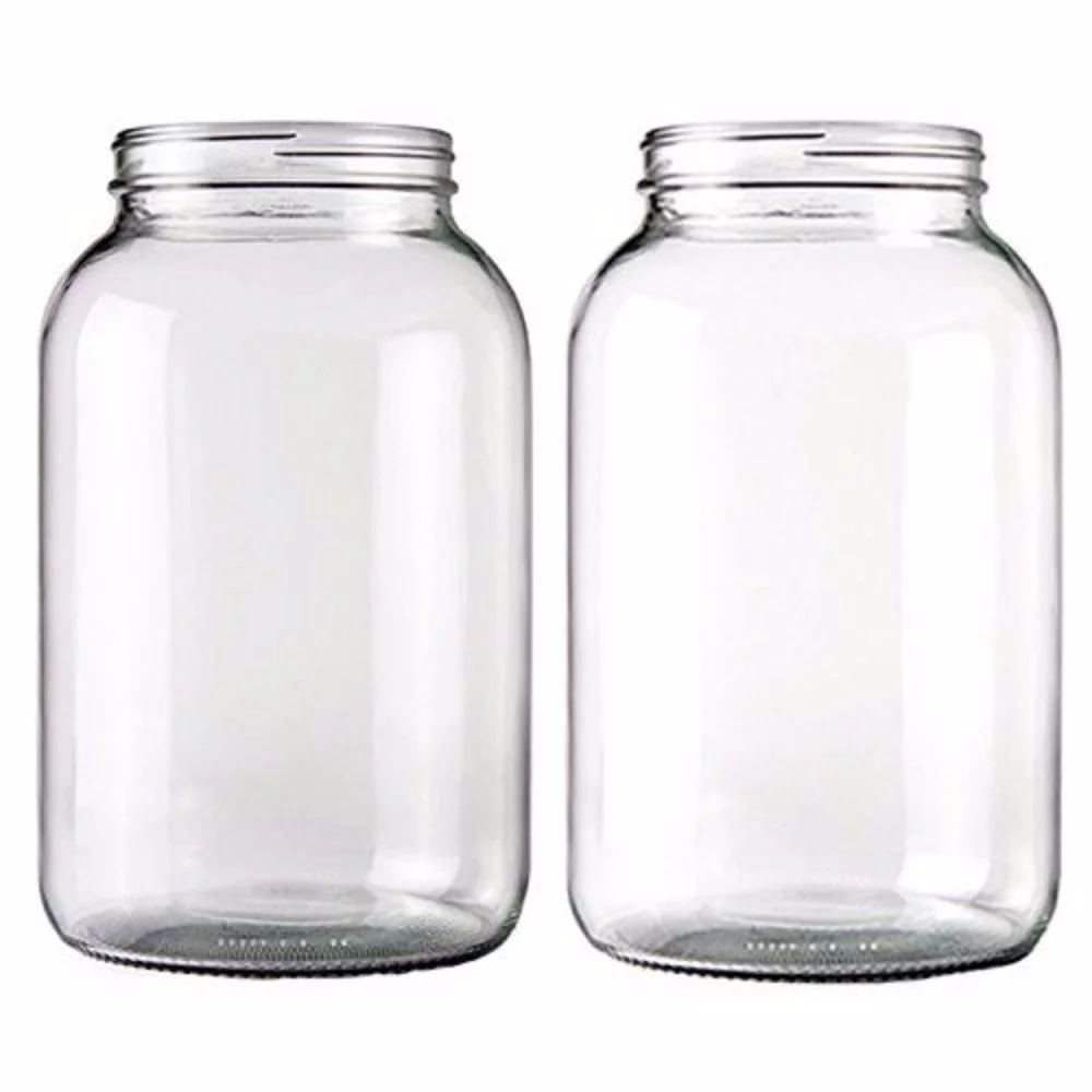 One Gallon Wide Mouth Glass Jar-Set of 2